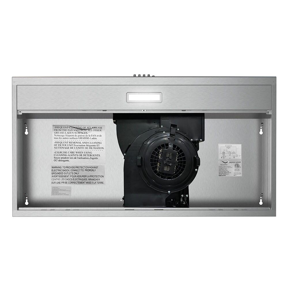 Streamline Longhena 36" 80 Cubic Feet Per Minute Convertible Under Cabinet Range Hood with Mesh Filter and Light Included