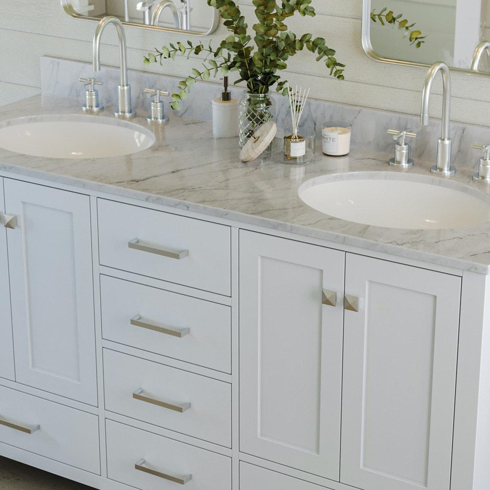 Ariel A061d-Bc Cambridge 60" Double Free Standing Vanity Cabinet Only - White