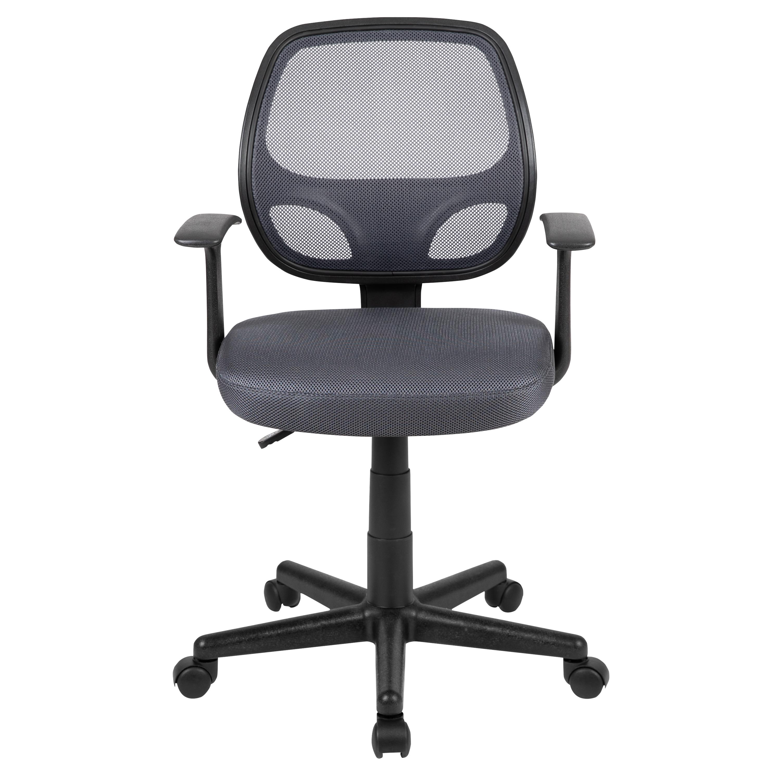Mid-Back Mesh Swivel Ergonomic Task Office Chair - Arms