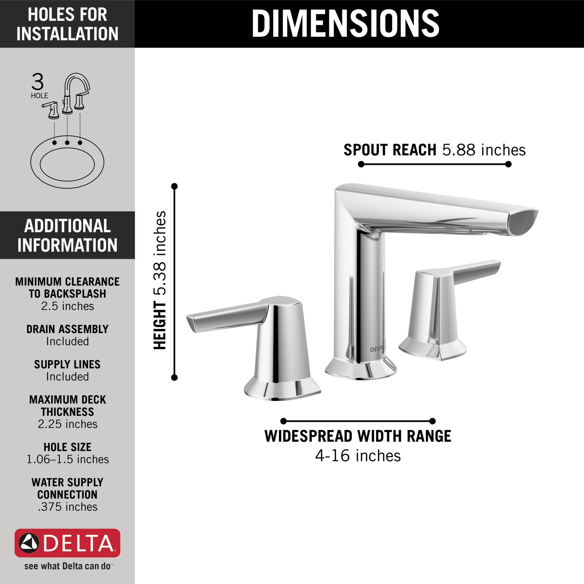 Galeon Widespread Bathroom Faucet with Drain Assembly