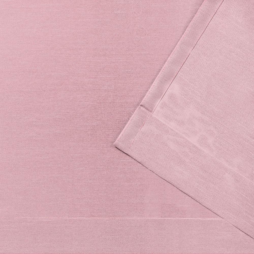 Set of 2 84"x54" Chateau Striped Faux Silk Grommet Top Light Filtering Window Curtain Panel Gray/Blush: Modern Drapes
