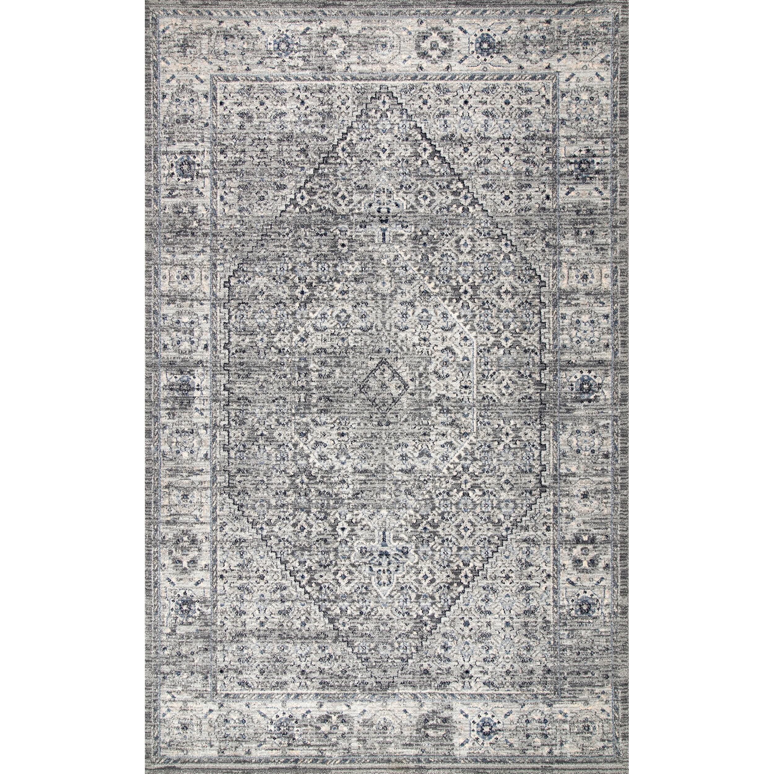 Nuloom Doris Geometric 9x12 Indoor Area Rug for Living Room Bedroom Dining Room Kitchen, Grey/Ivory