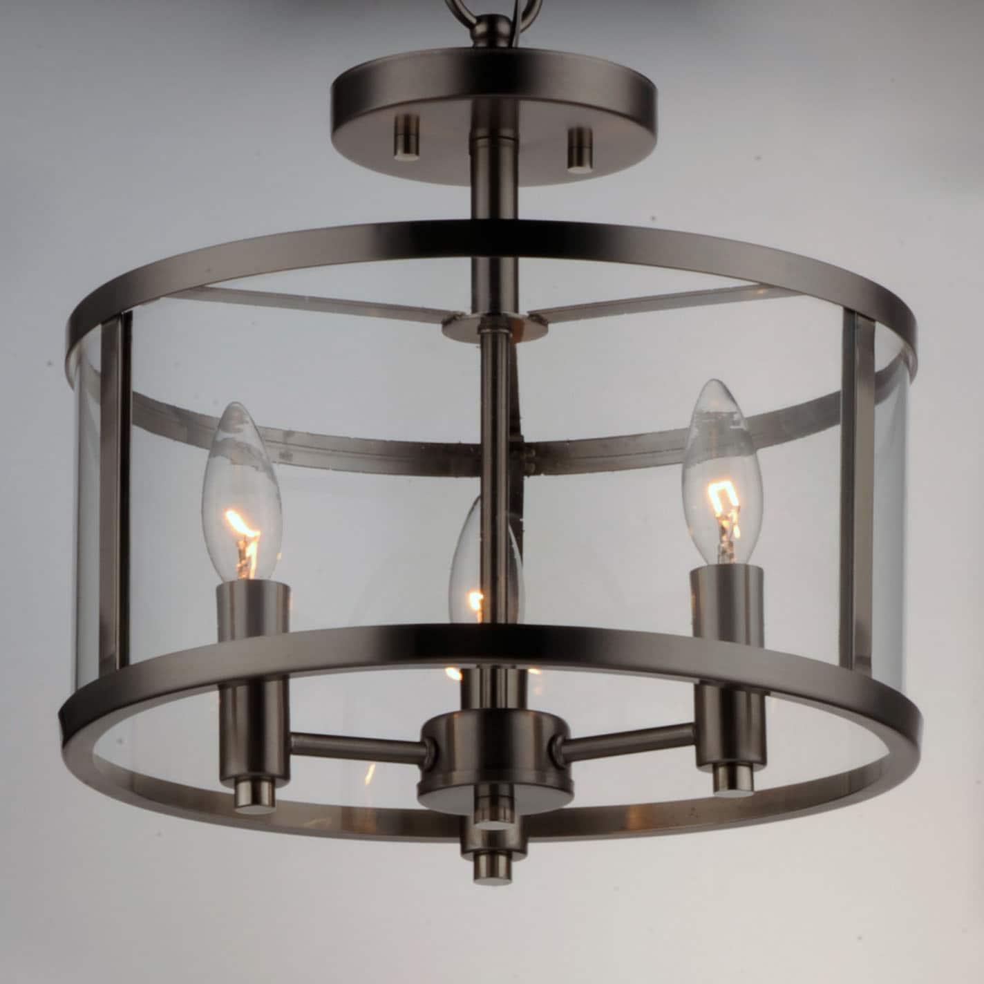 Maxim Lighting - Sentinel - 3 Light Semi-Flush Mount-11.75 Inches Tall and 13.25