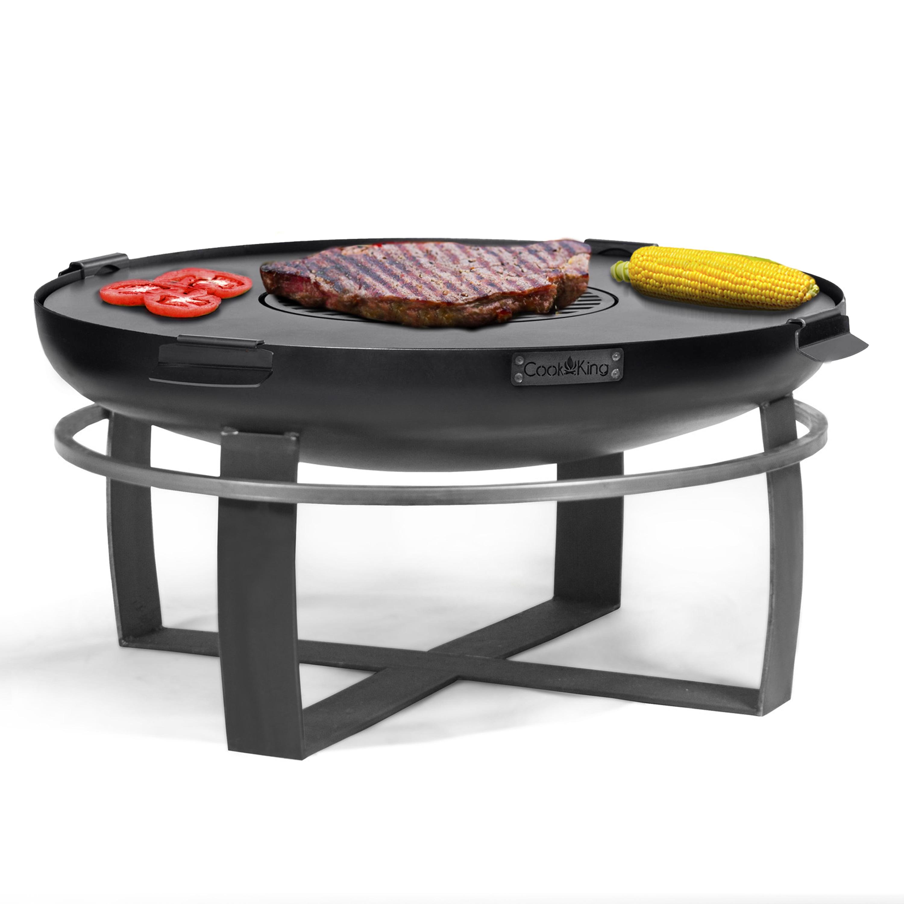 Viking 32" Black Steel Fire Pit with Grill Plate