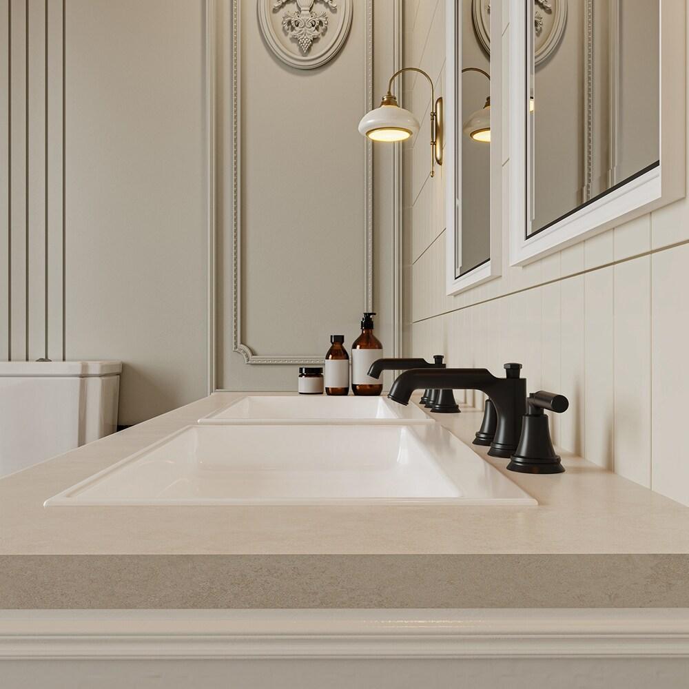 Widespread 2-handle Bathroom Faucet with Drain Assembly