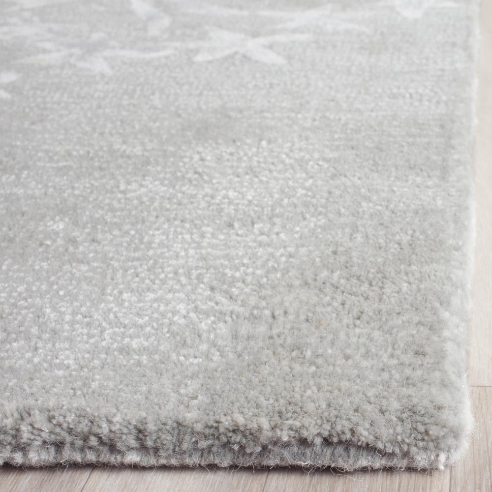 Bella BEL131 Hand Tufted Area Rug - Slate/Ivory - 5'x5' - Safavieh.