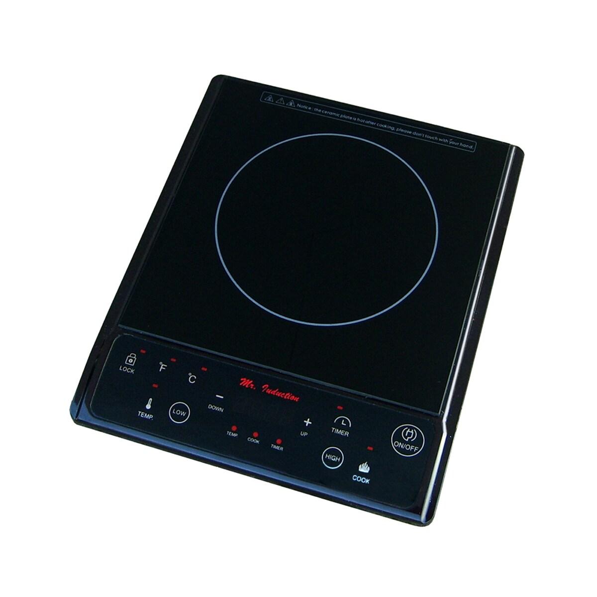 Black 11-Inch Electric Induction Cooktop with Touch Control