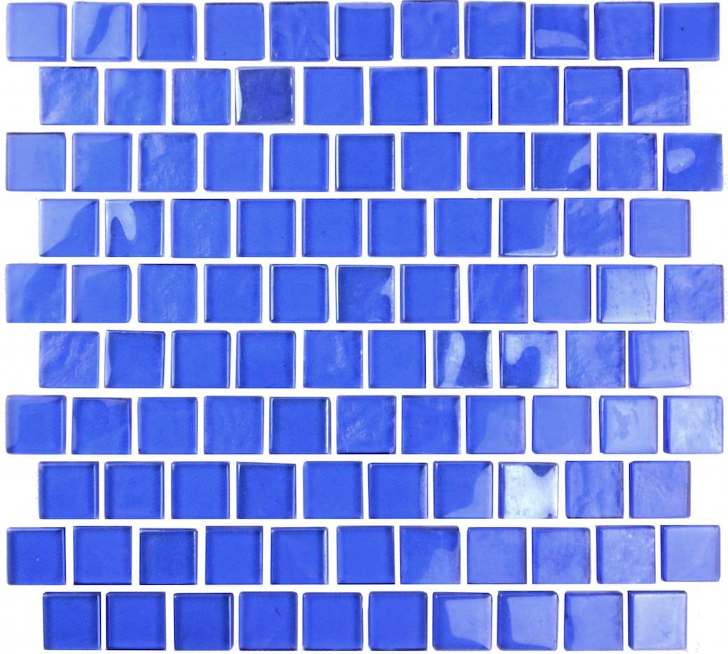 Abolos Landscape 1 in. x 1 in. Translucent Glass Plastic Face Mounted Brick Mosaic Designer Pool Tile