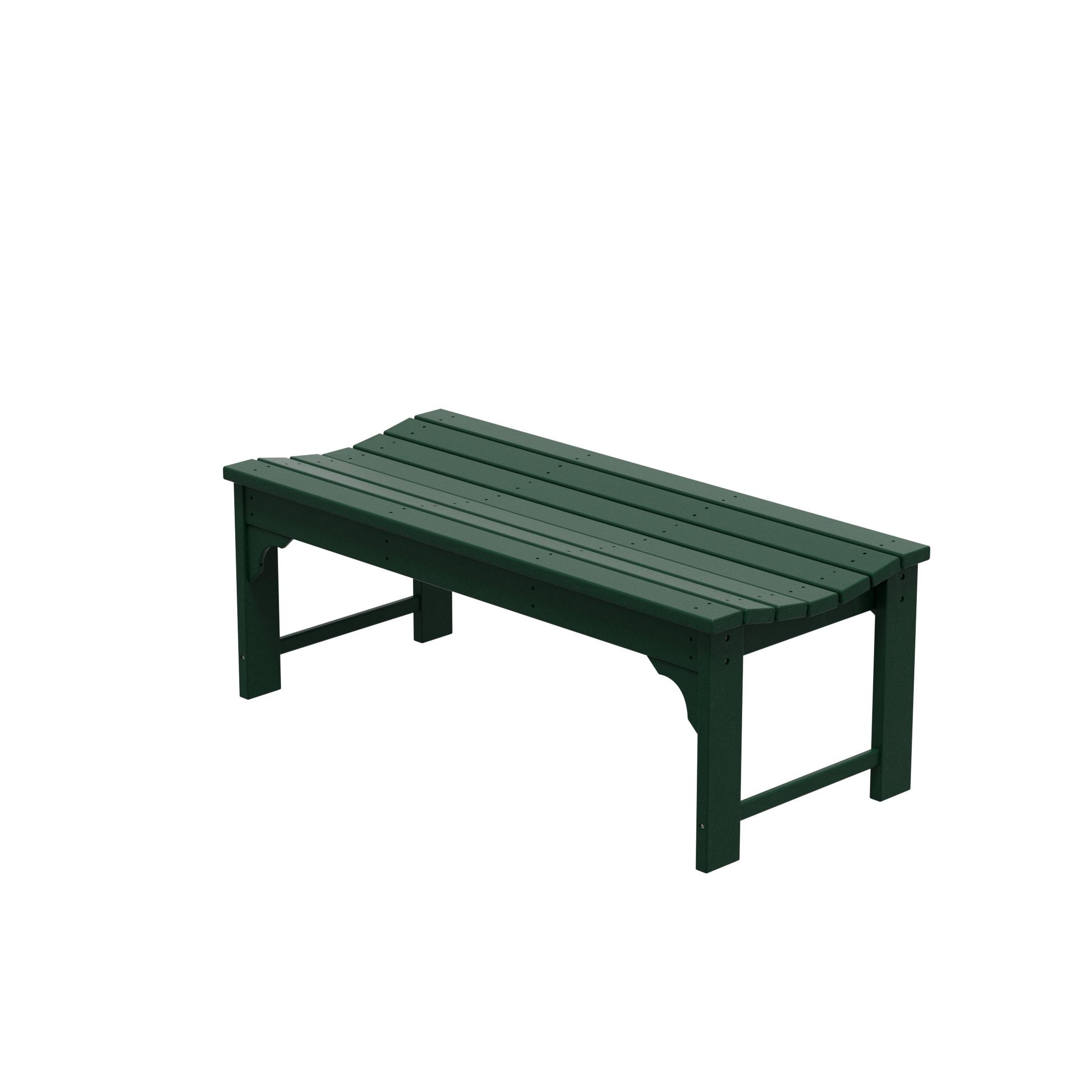 Polytrends  Laguna Hdpe All Weather Outdoor Patio 48" Bench Dark Green