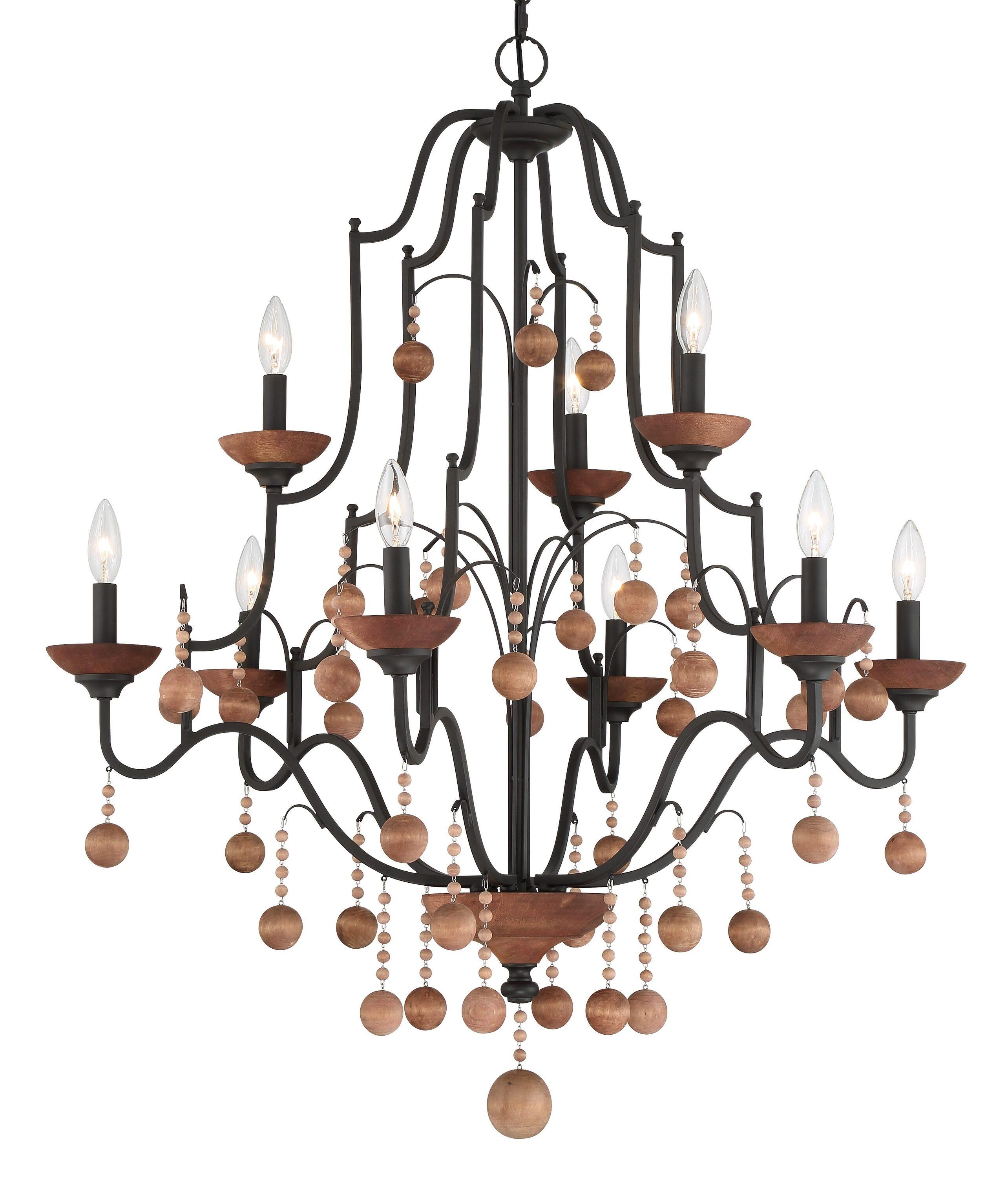 Minka Lavery - Colonial Charm - 9 Light 2-Tier Chandelier-40 Inches Tall and