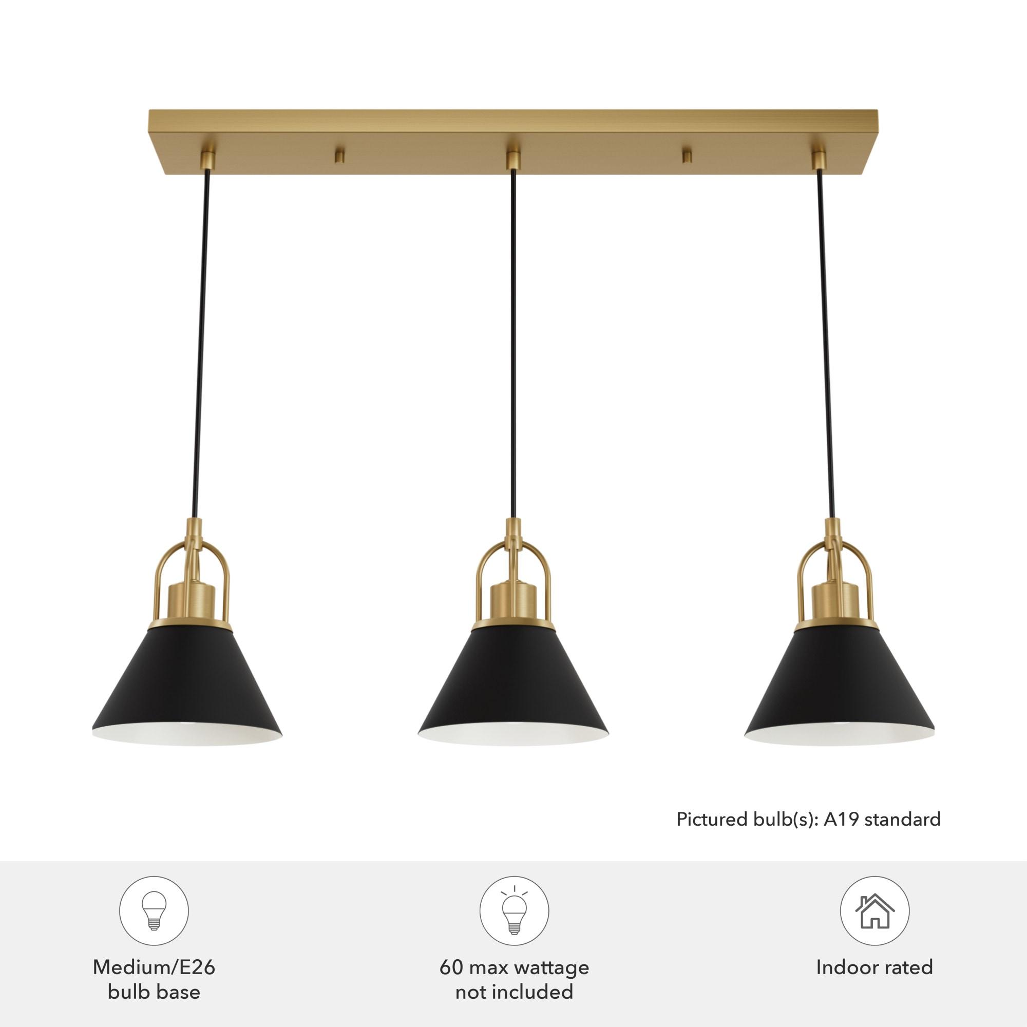 Jasmine Roth Collection + Hunter Jasmine Roth 3 - Light Luxe Gold/Black Cluster Pendant