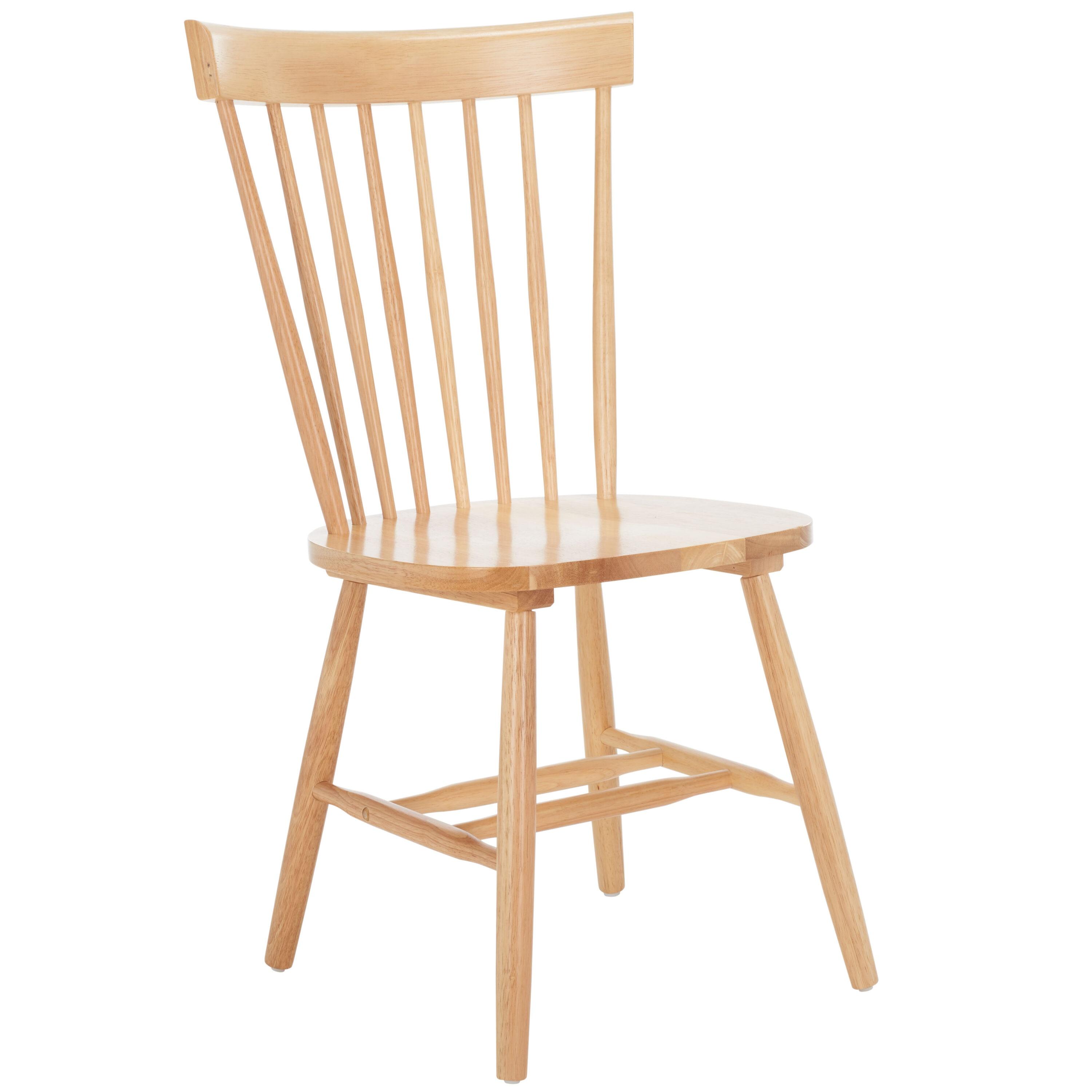 SAFAVIEH Parker Country Wood Solid Dining Parsons Chair, Natural (Set of 2)