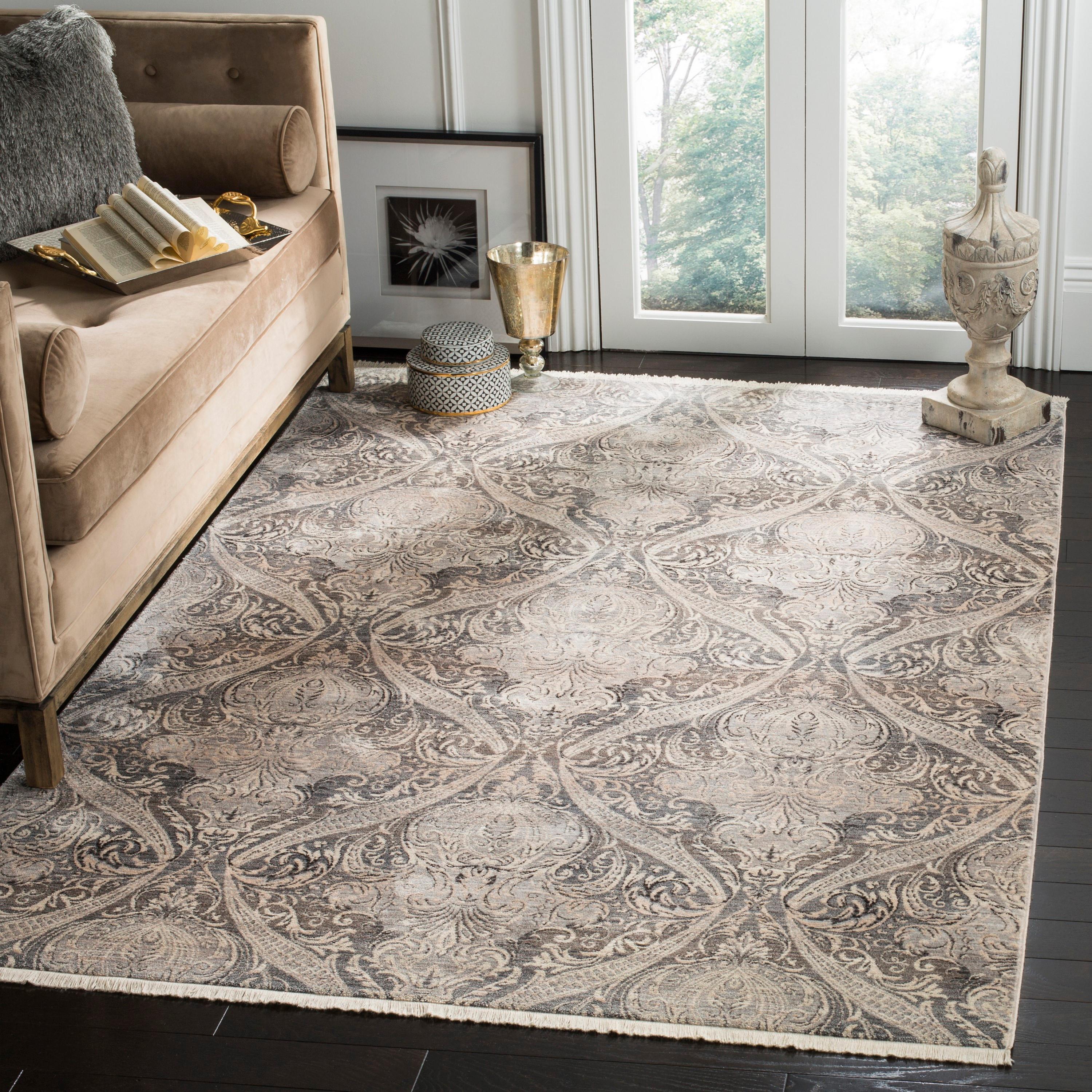 Vintage Persian VTP473 Power Loomed Indoor Area Rug - Grey/Charcoal - 4'x6' - Safavieh