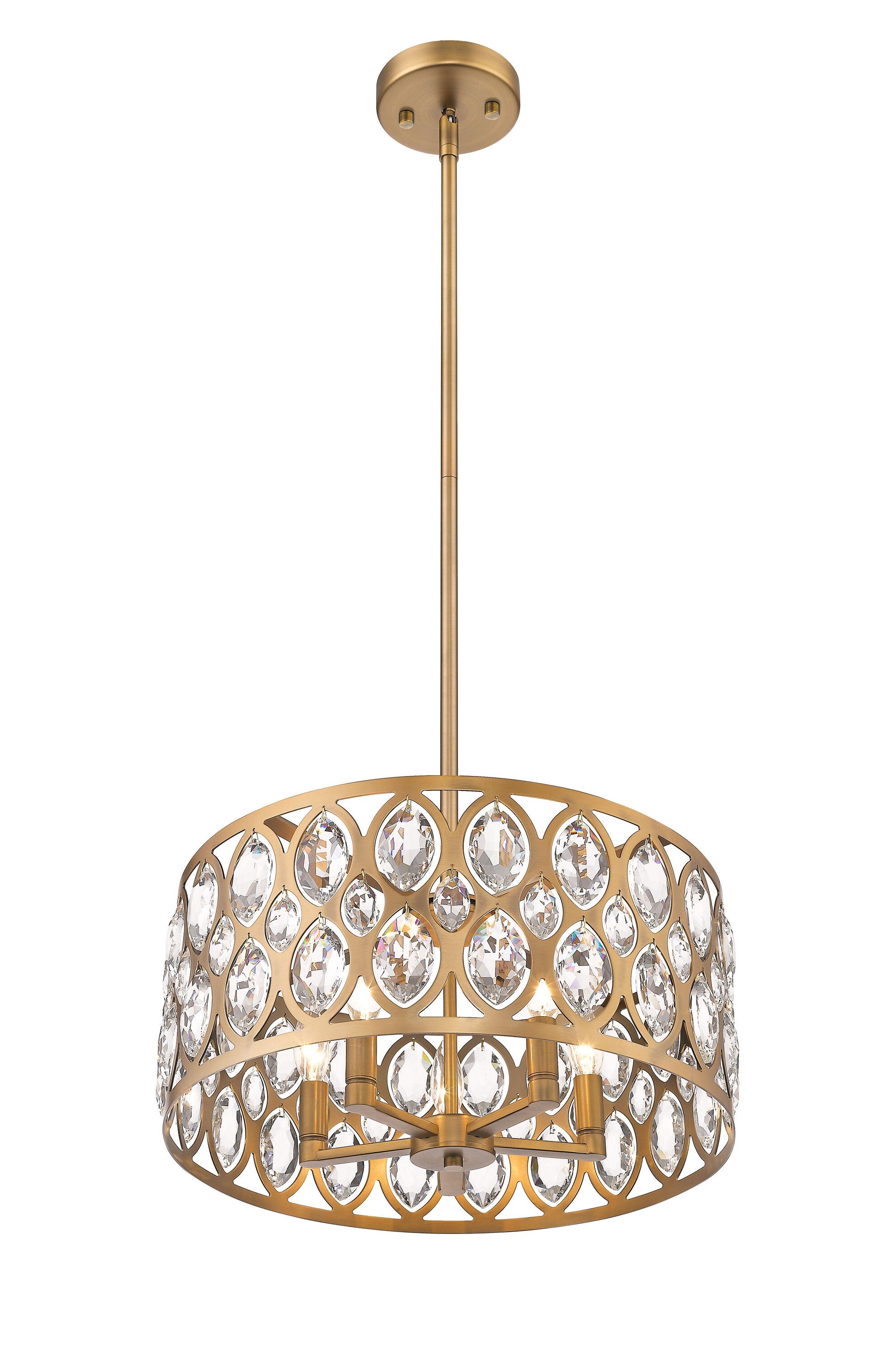 Z-Lite Dealey 5 - Light Chandelier in  Heirloom Brass