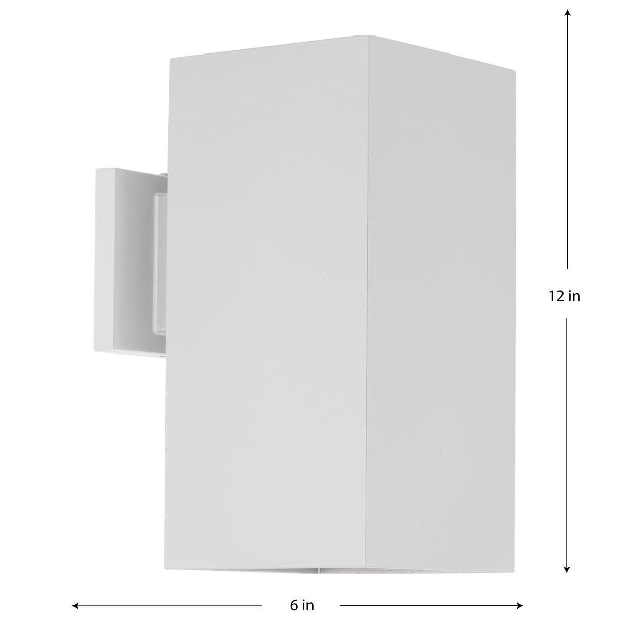 Progress Lighting, Outdoor Square, 1 Light Wall Sconce, Antique Bronze, Material: Porcelain, Finish Color: White