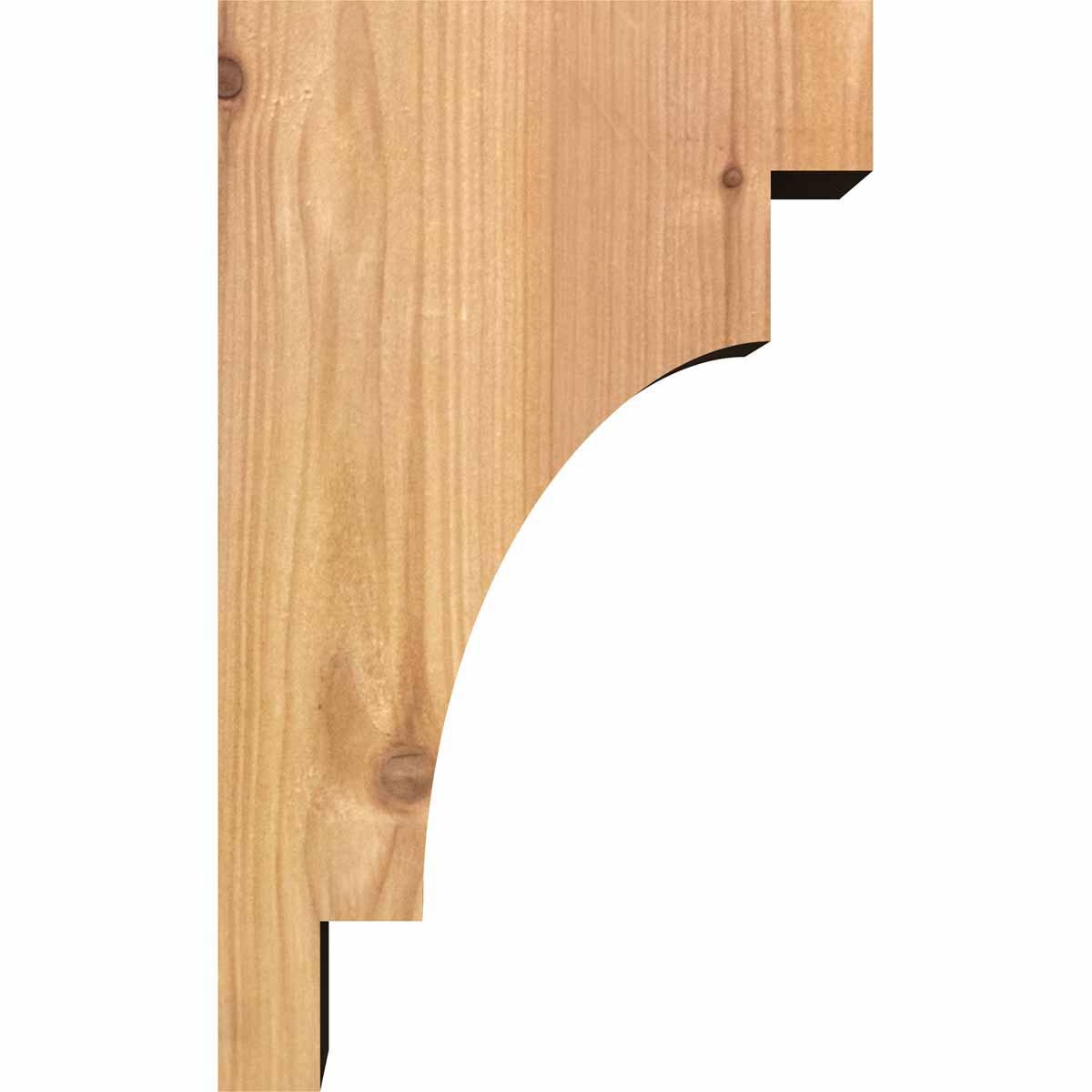 3 1/2"W x 6"D x 10"H Mediterranean Smooth Corbel, Western Red Cedar