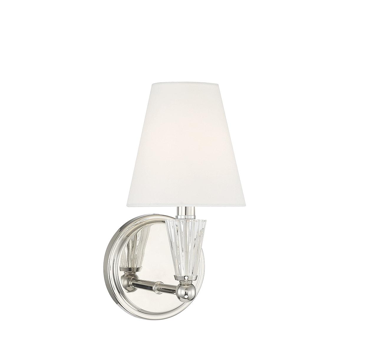 Trade Winds Bianca 1-Light Wall Sconce in Polished Nickel