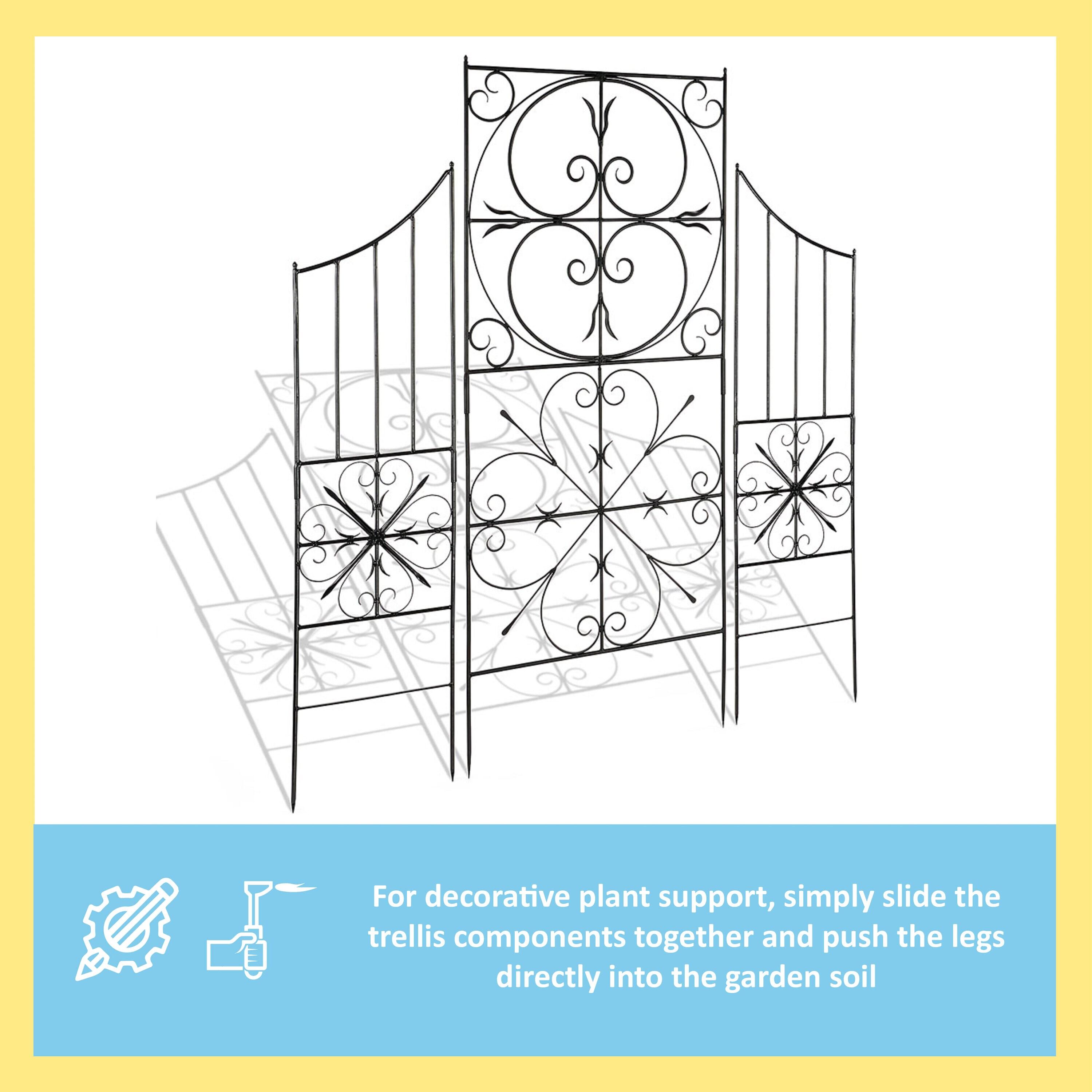 Achla  Garden Aldrich Trellis - Graphite Powdercoat