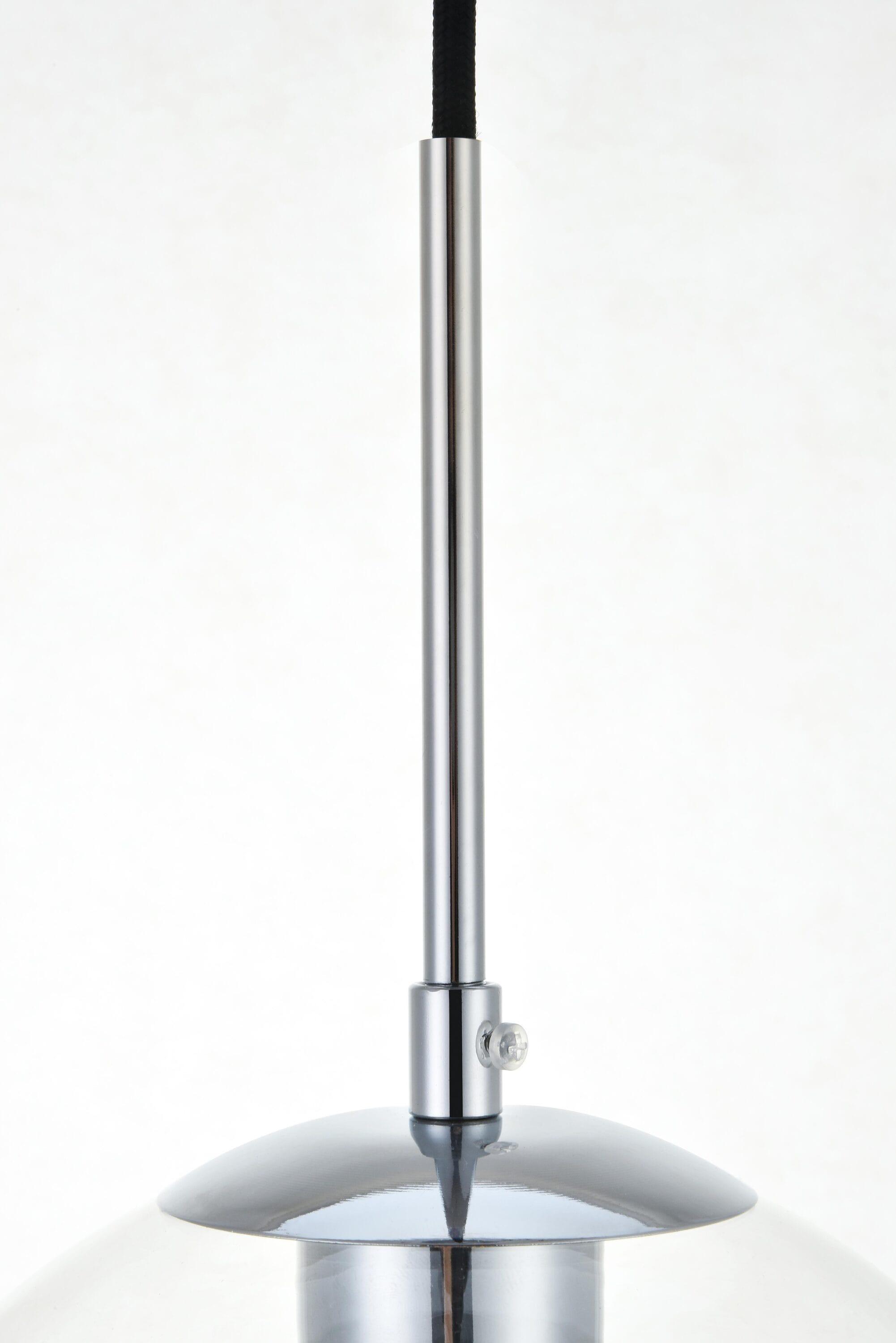 Elegant Lighting Baxter 3-Light Chrome Pendant Fixture with Clear Glass Globes