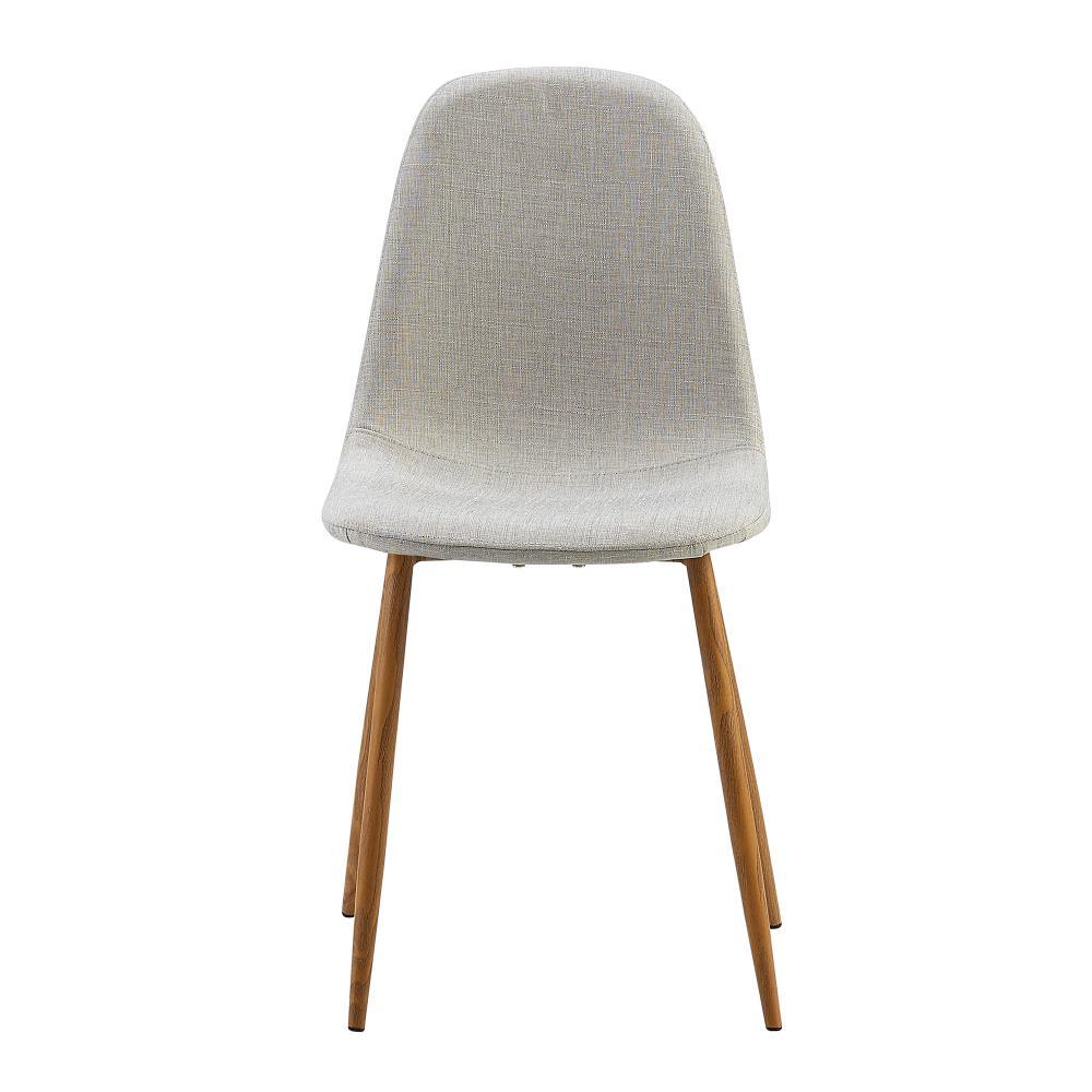 Set of 2 Minimalista Fabric Chairs White/Natural - Teamson Home