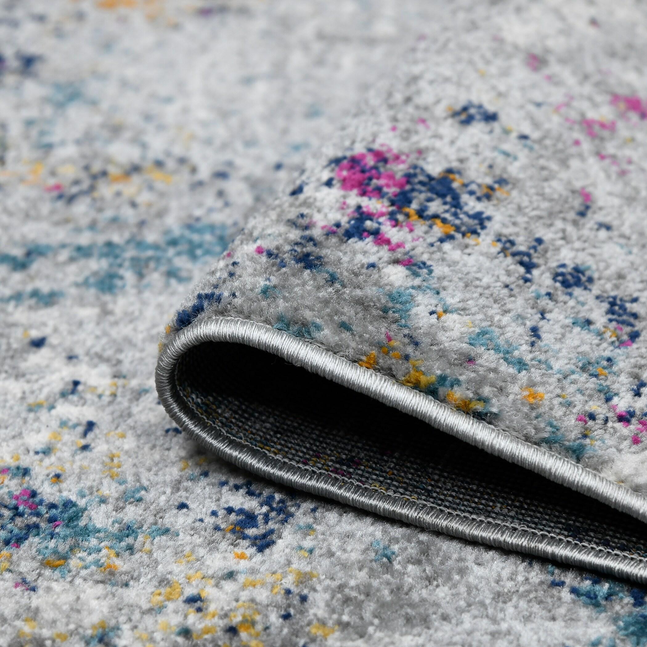 AMER Rugs Hannah Abstract Transitional Durable Performance Multicolor Area Rug