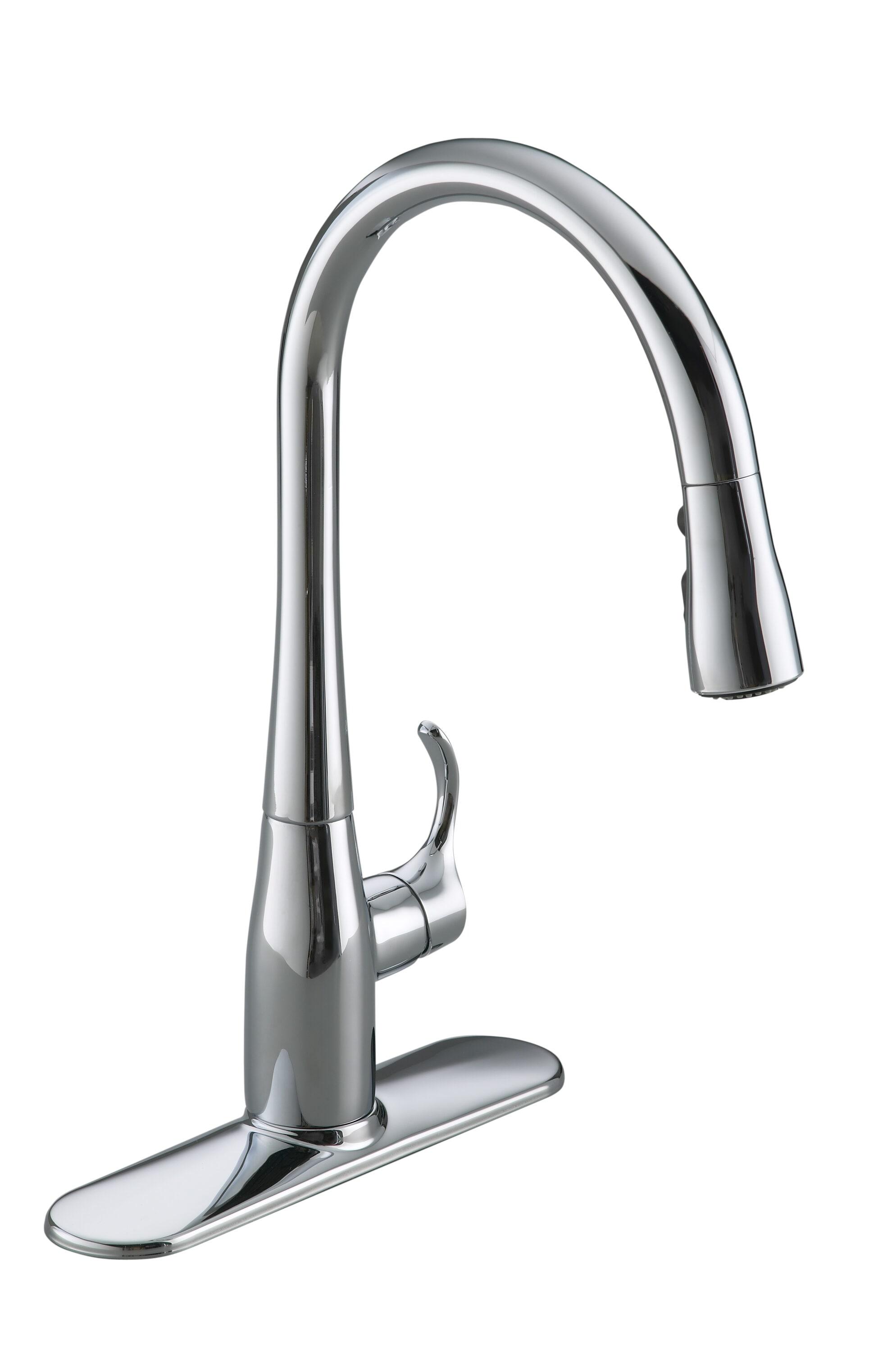 Simplice® Single-Handle Pull Down Bar Sink Faucet with Three-Function Sprayhead