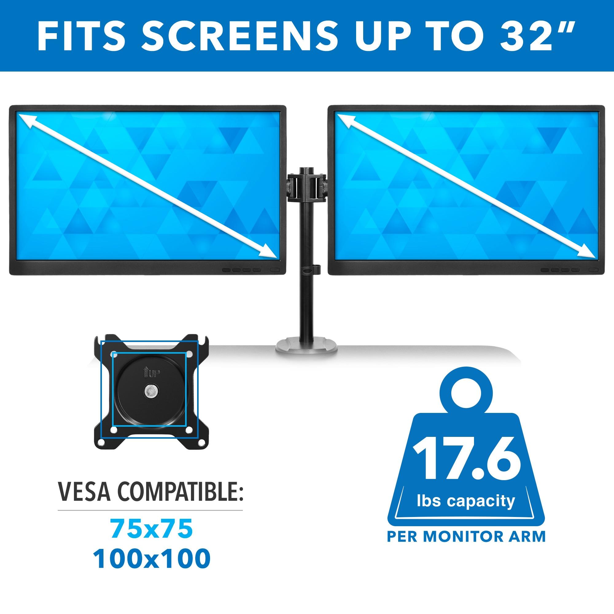 Mount-It! Height Adjustable Standing Desk Converter with Bonus Dual Monitor Mount Included - Wide 36 Inch Sit Stand Workstation with Gas Spring Lift