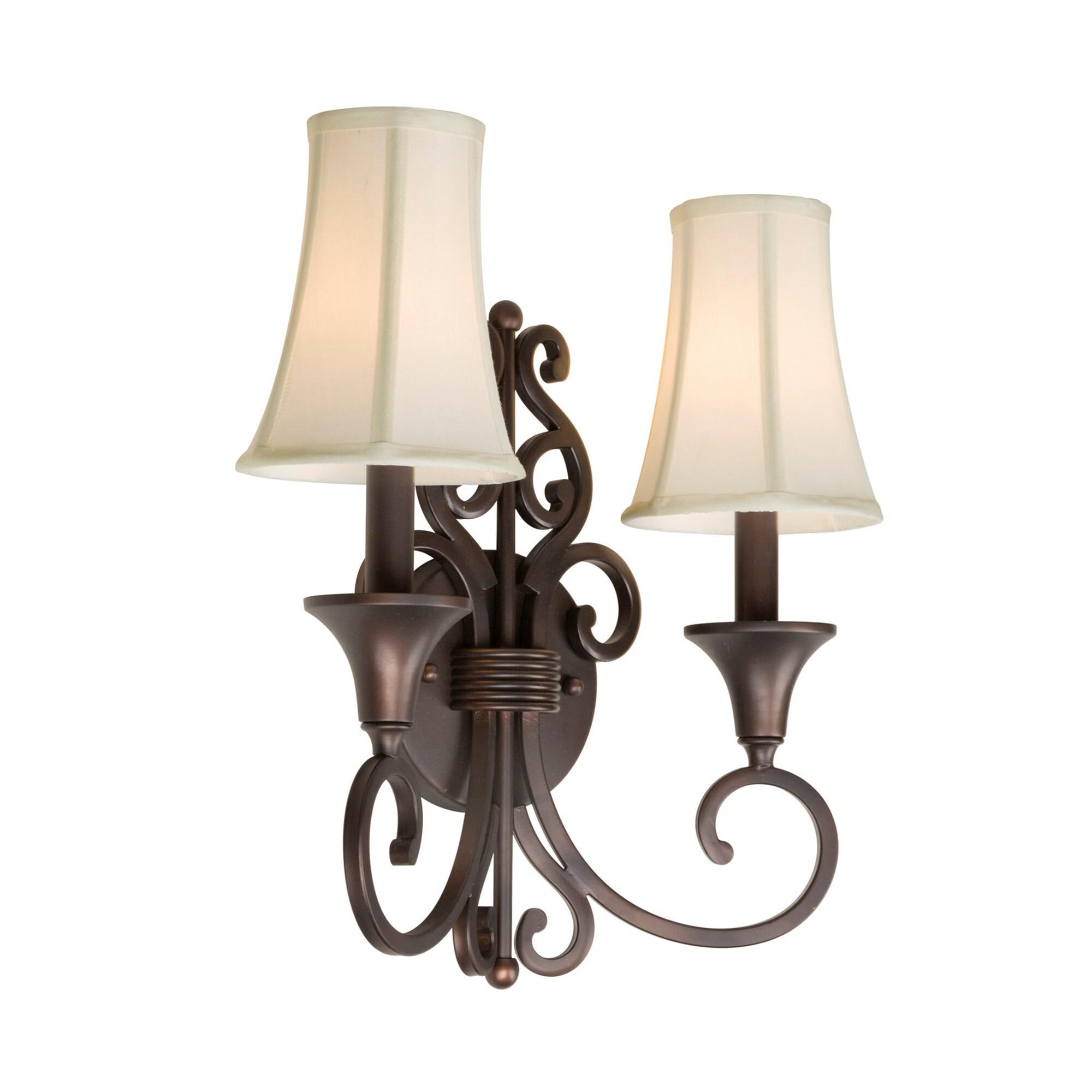 Forte Lighting 2327-02 2 Light 16" Tall Wall Sconce - Bronze