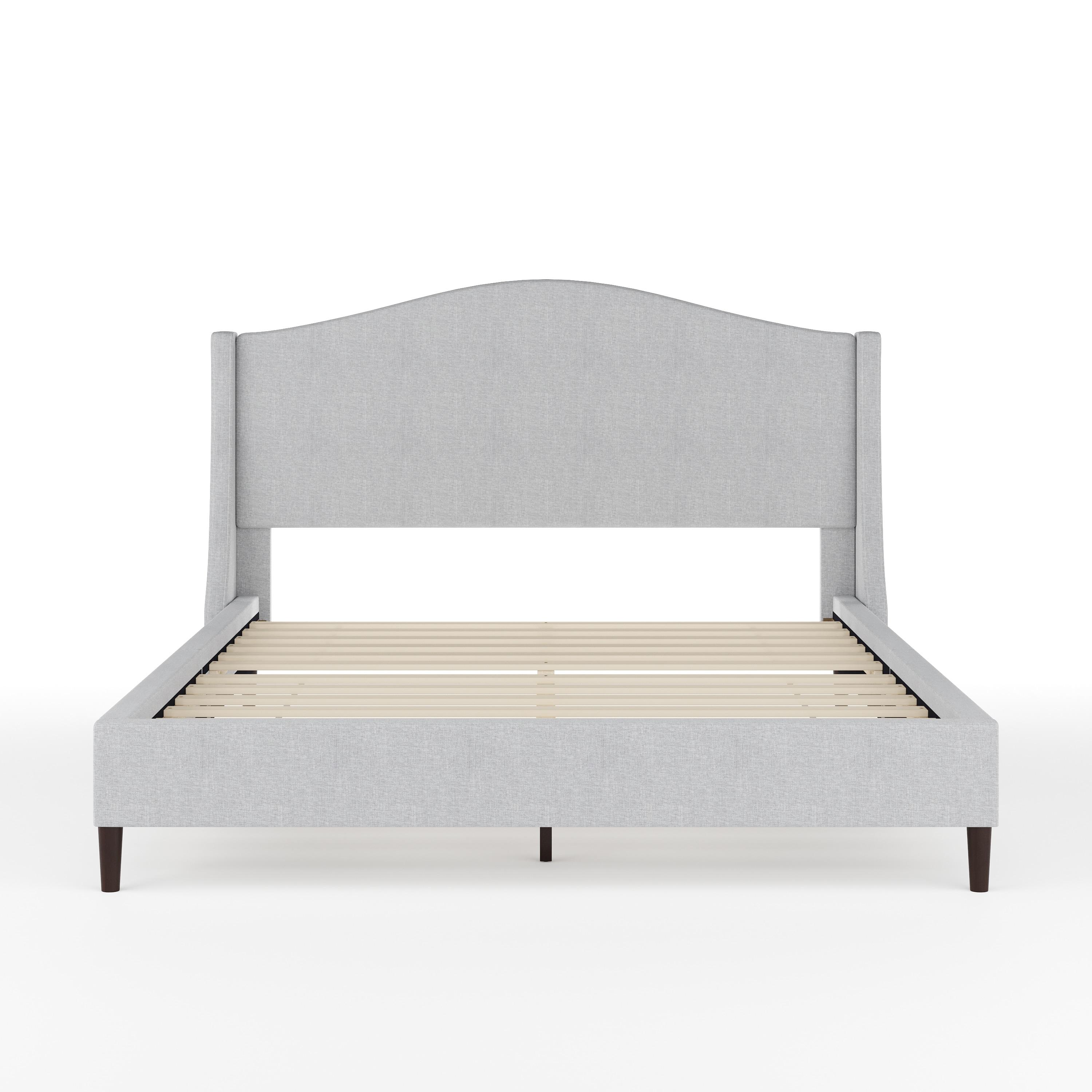 Martha Stewart Martha Stewart Amelia Upholstered Platform Bed With Curved Headboard