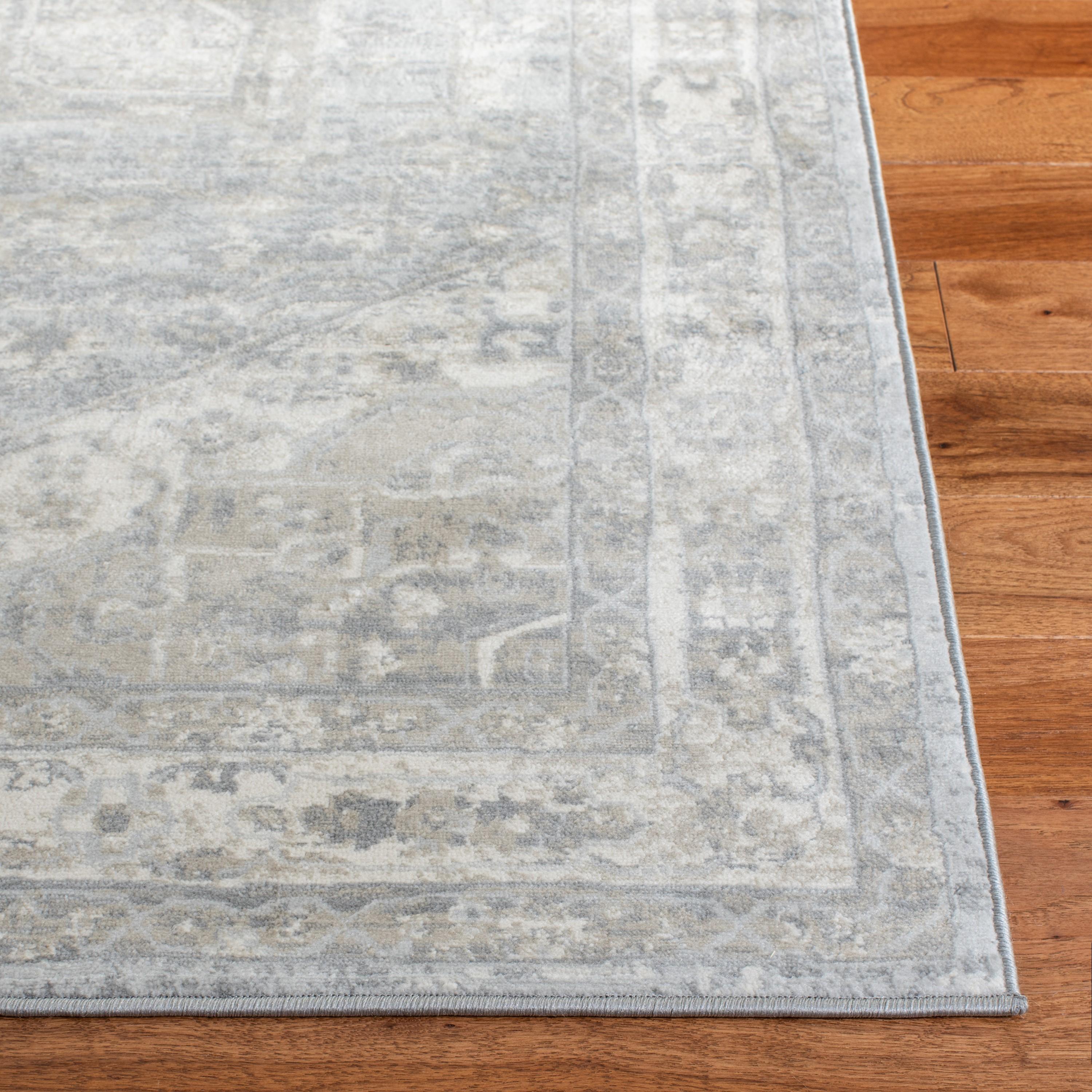 Brentwood BNT852 Power Loomed Indoor Area Rug - Cream/Grey - 4'x6' - Safavieh