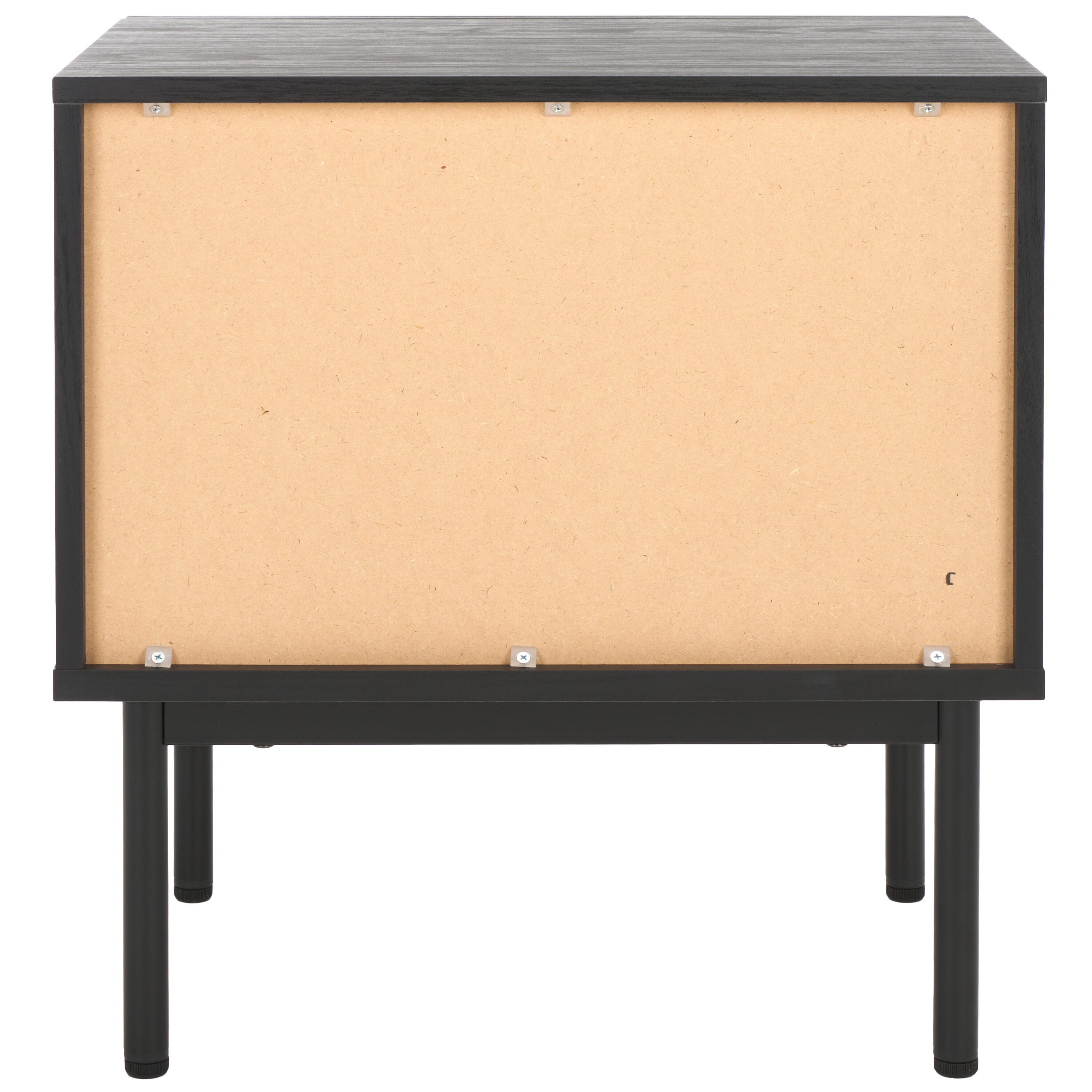 Axelle 1 Drawer Nightstand - NST9607 - Black/Black - Safavieh