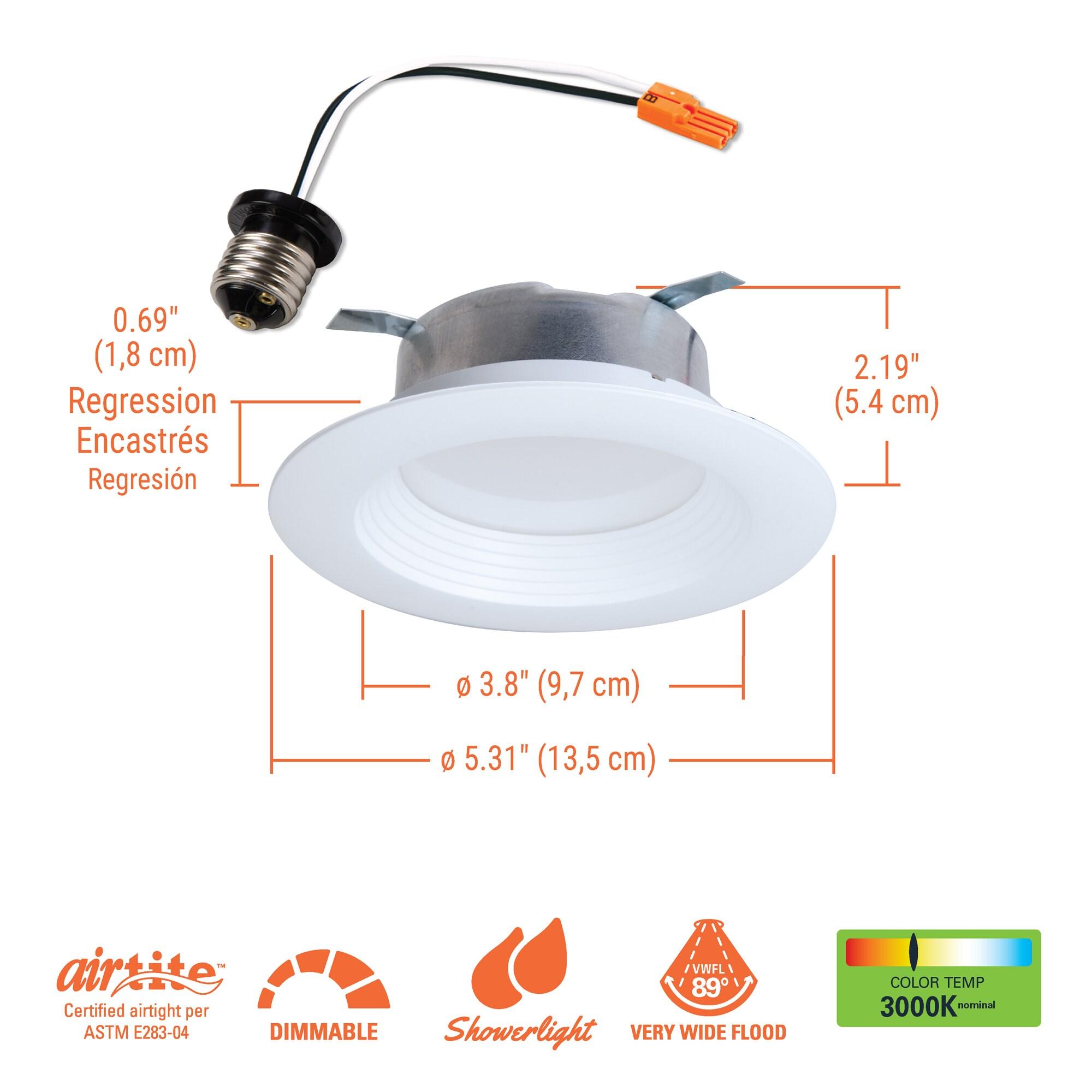 White Aluminum 4-Inch LED Recessed Lighting Pack