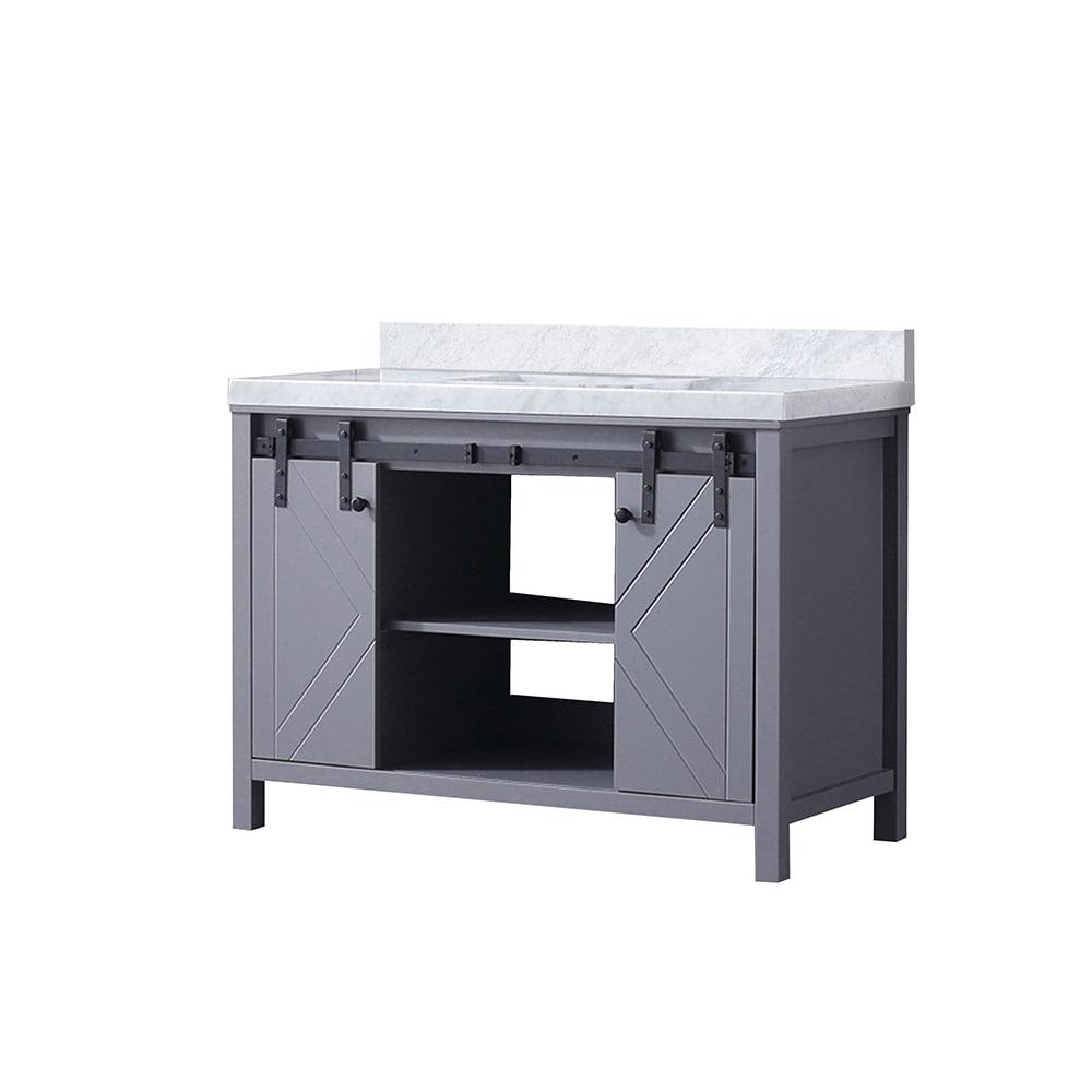 Marsyas 48'' Single Bathroom Vanity with Carrara Marble Top