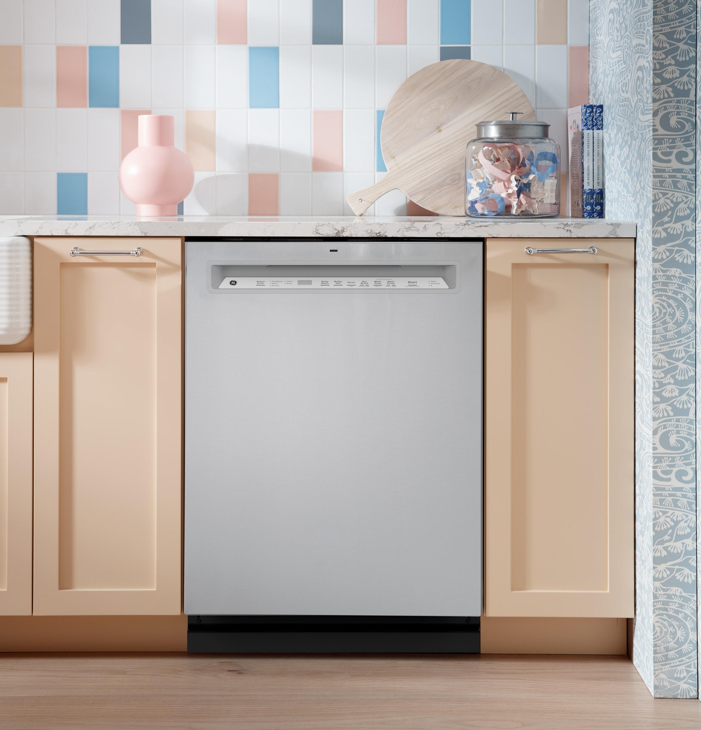 GE Appliances 24" 47 Decibel ENERGY STAR Certified Built-in Front Control Dishwasher with Adjustable Rack and Tall Tub