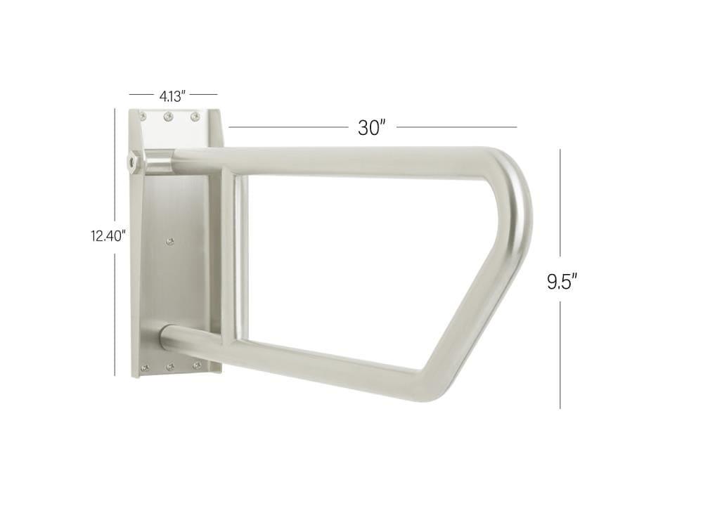 Seachrome 30" Lifestyle & Wellness® Swing-Up Bathroom Handicap Grab Bar, Satin Finish
