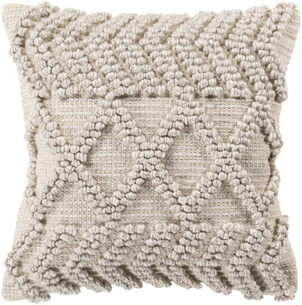 Anders Embroidered Cotton Blend Throw Pillow