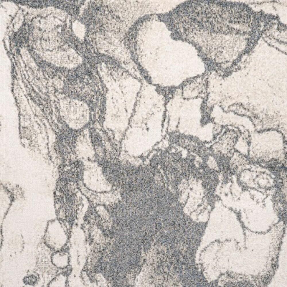 5' x 8' Marmo Abstract Marbled Modern Area Rug, Gray/Cream - JONATHAN Y