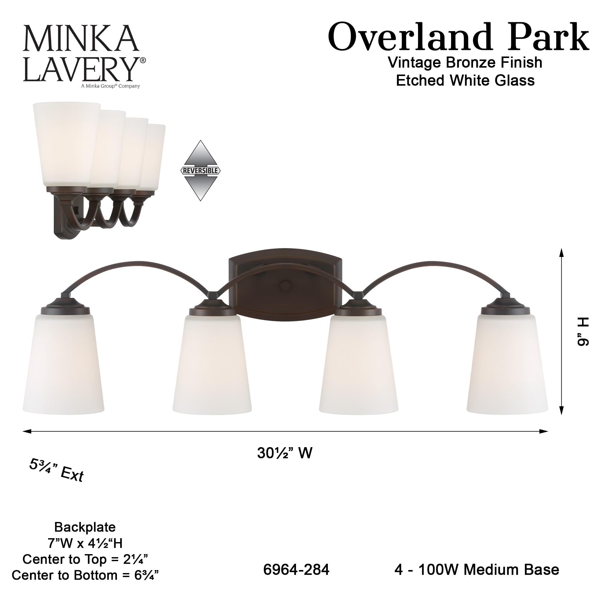 Minka Lavery - Overland Park - 4 Light Transitional Bath Vanity in Transitional