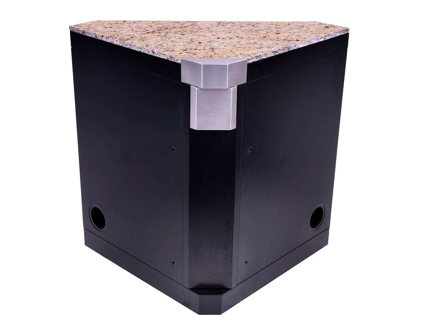 Charbroil Medallion Series Modular Outdoor Kitchen Corner Component with Storage, Black