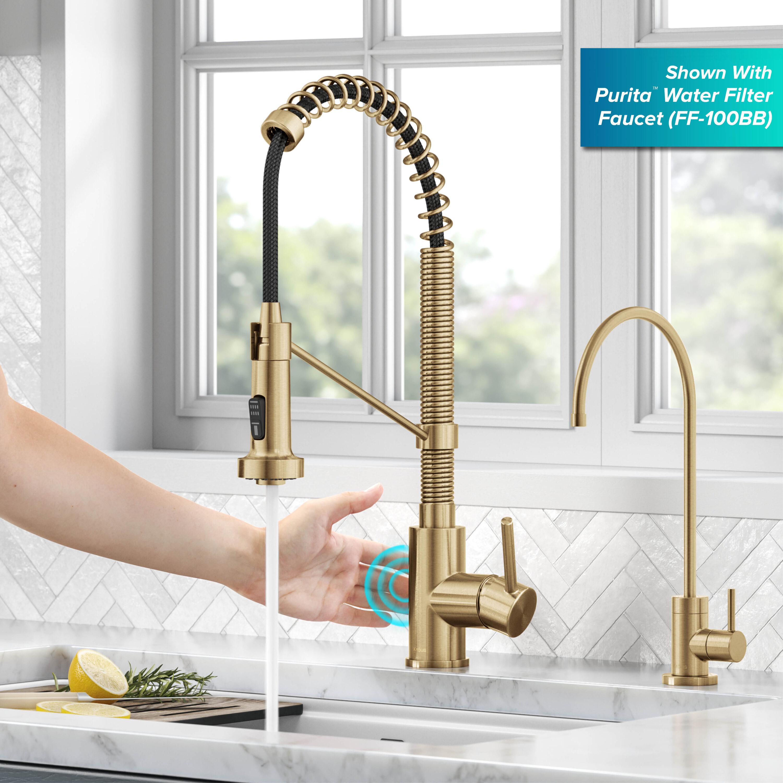 Kraus Bolden Touchless Sensor Commercial Style 2-Function Single Handle Pull-Down Kitchen Faucet