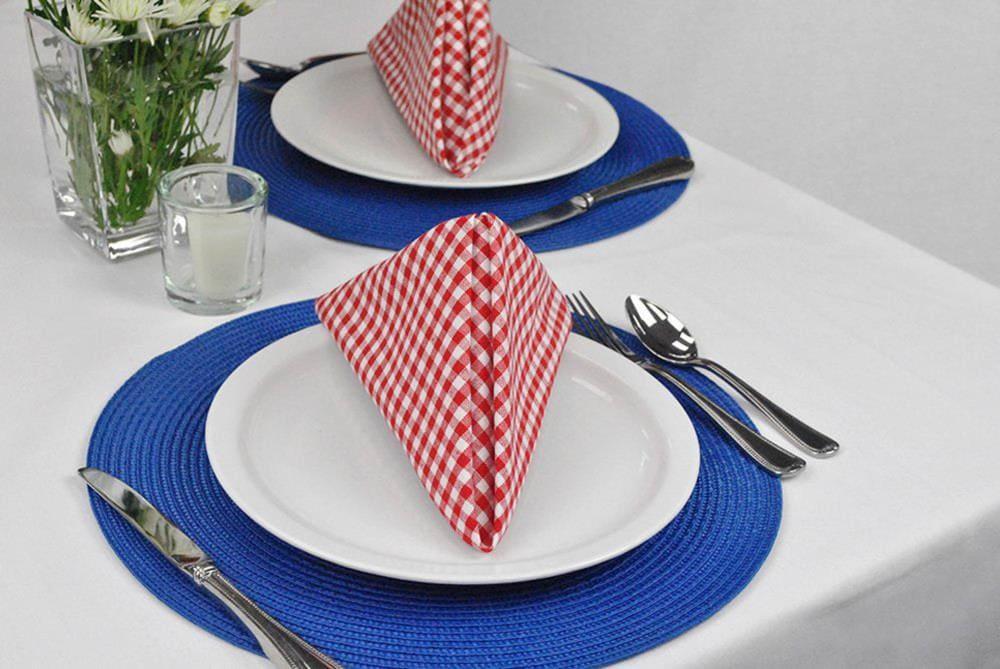 DII Nautical Blue Round Polypropylene Woven Placemat (Set of 6)