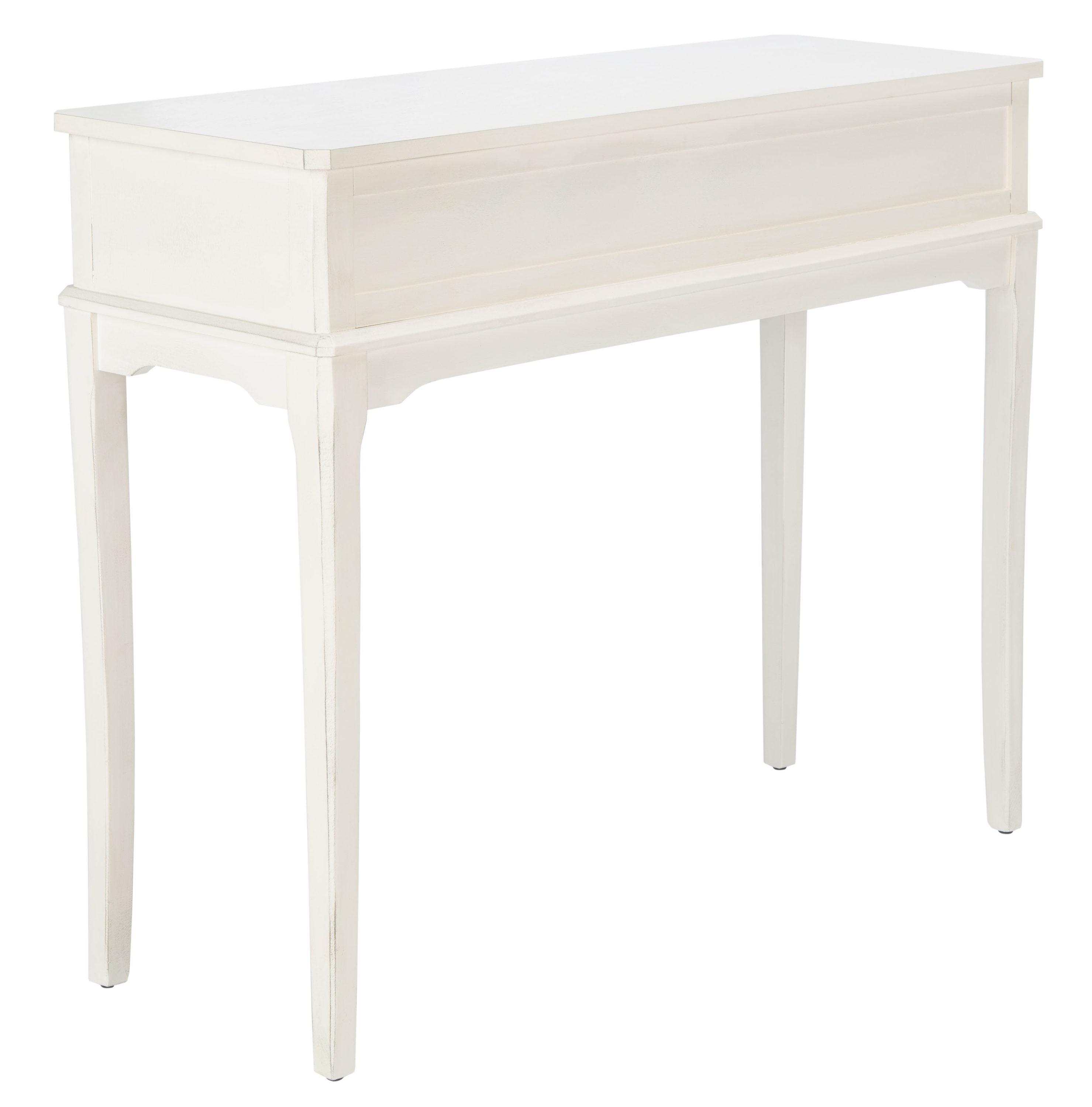 Opal 2 Drawer Console Table - Distressed White - Safavieh