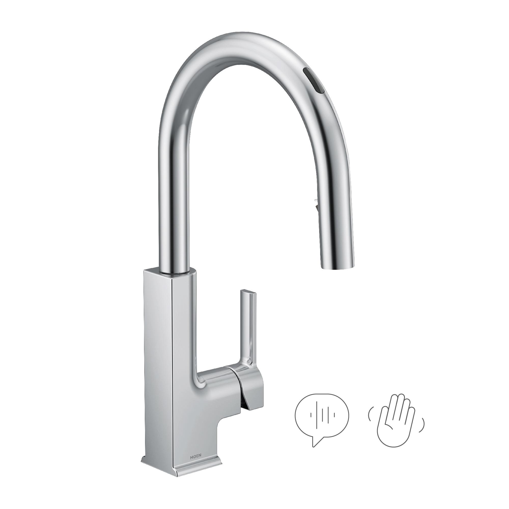 STo Smart Touchless Single Handle Kitchen Faucet with Wave and Accessories