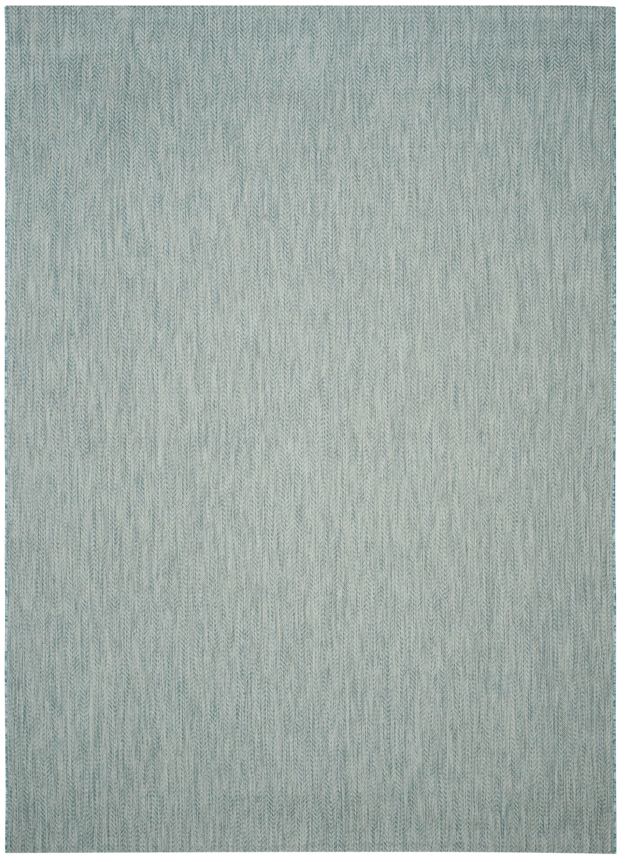 Courtyard CY8022 Power Loomed Indoor and Outdoor Area Rug - Aqua/Grey - 8'x10' - Safavieh