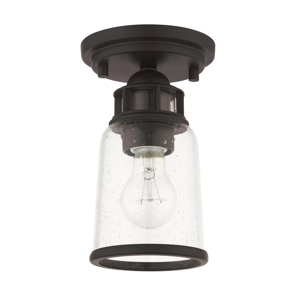 Livex Lighting Lawrenceville 1 - Light Flush Mount in  Bronze