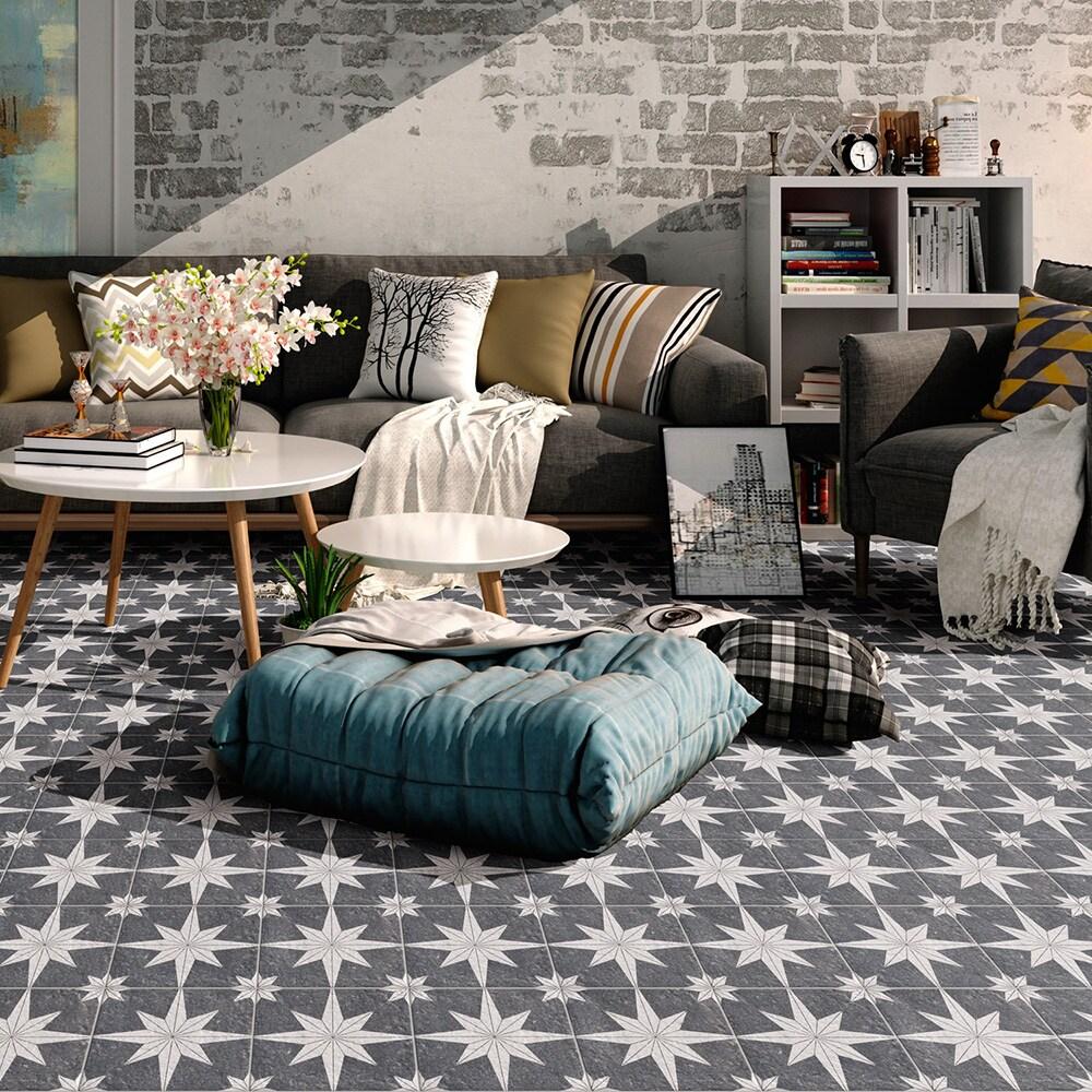 Merola Tile Compass Star 8" x 8" Porcelain Stone Look Wall & Floor Tile