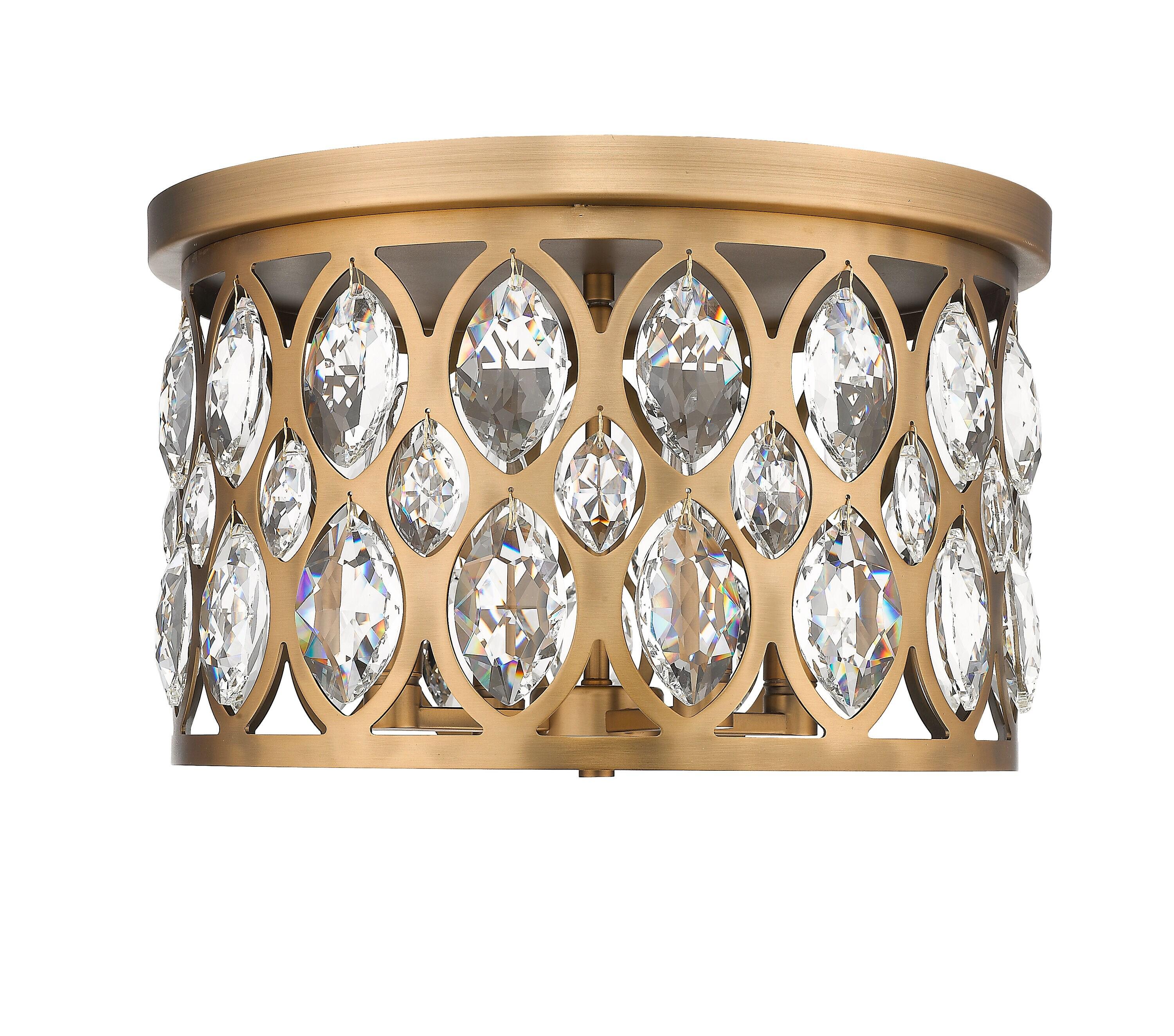 Z-Lite Dealey 4 - Light Flush Mount in  Heirloom Brass