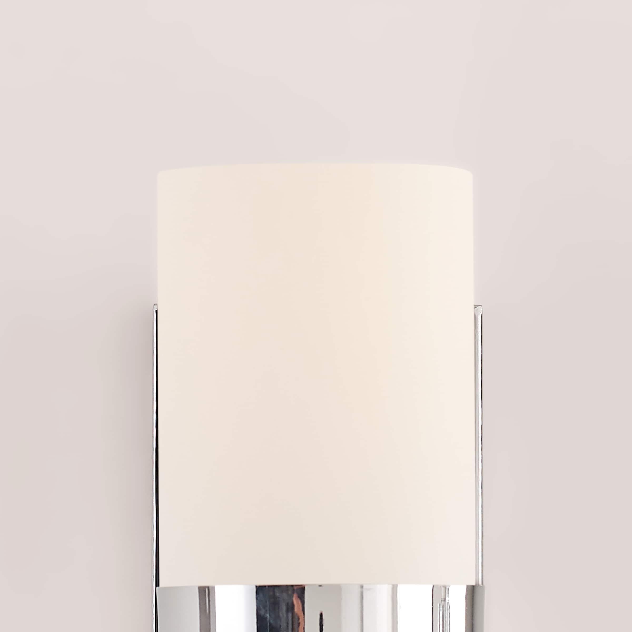 Zire Minimalist Chrome Cylinder Wall Sconce, Direct Wired