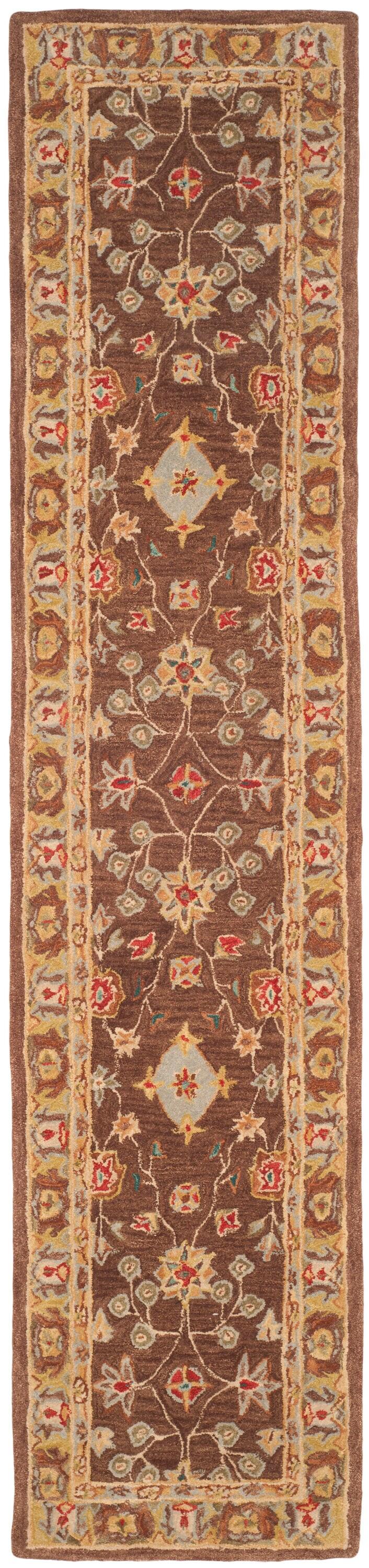 Anatolia AN562 Hand Tufted Indoor Runner Rug - Brown/Gold - 2'3"x8' - Safavieh