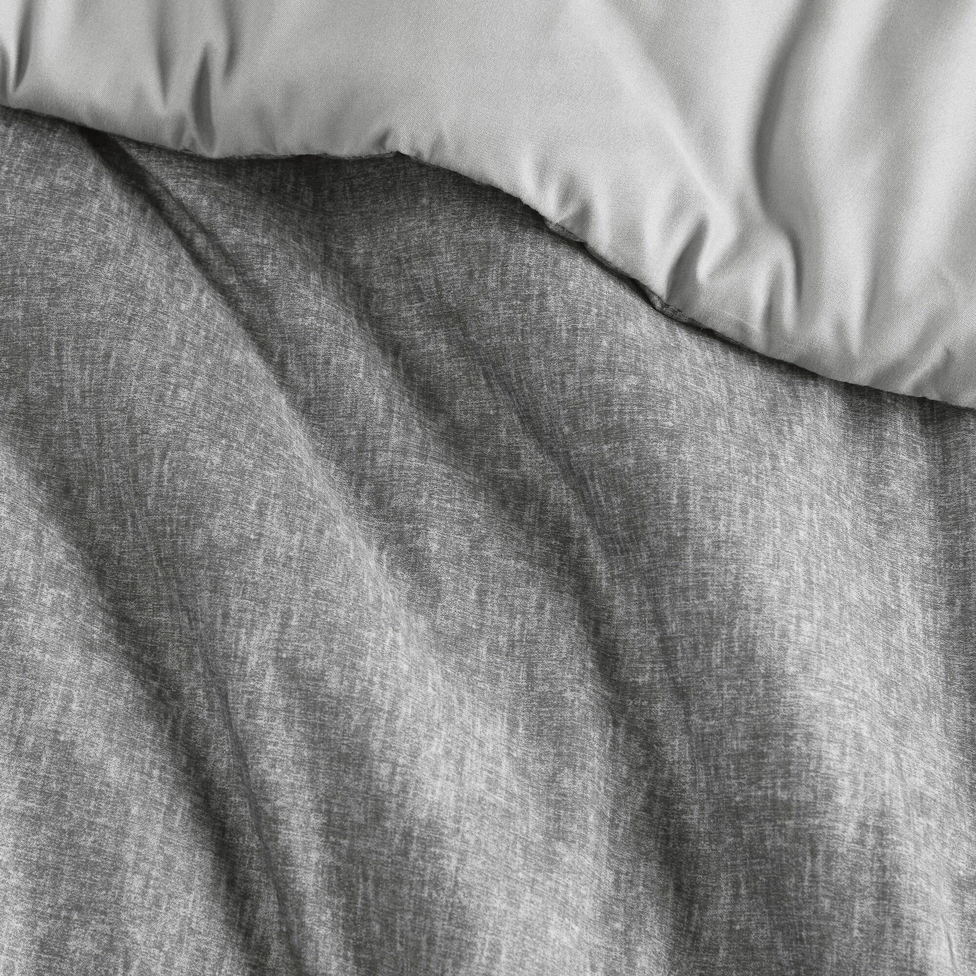 Comfort Spaces Twin Comforter Set - 2pcs (1 Microfiber Comforter & 1sham) Farmhouse Bedding Comforter for All Seasons Boho Bedding Set, Lightweight Solid Bed Comforter Sets, Twin/Twin XL, Grey